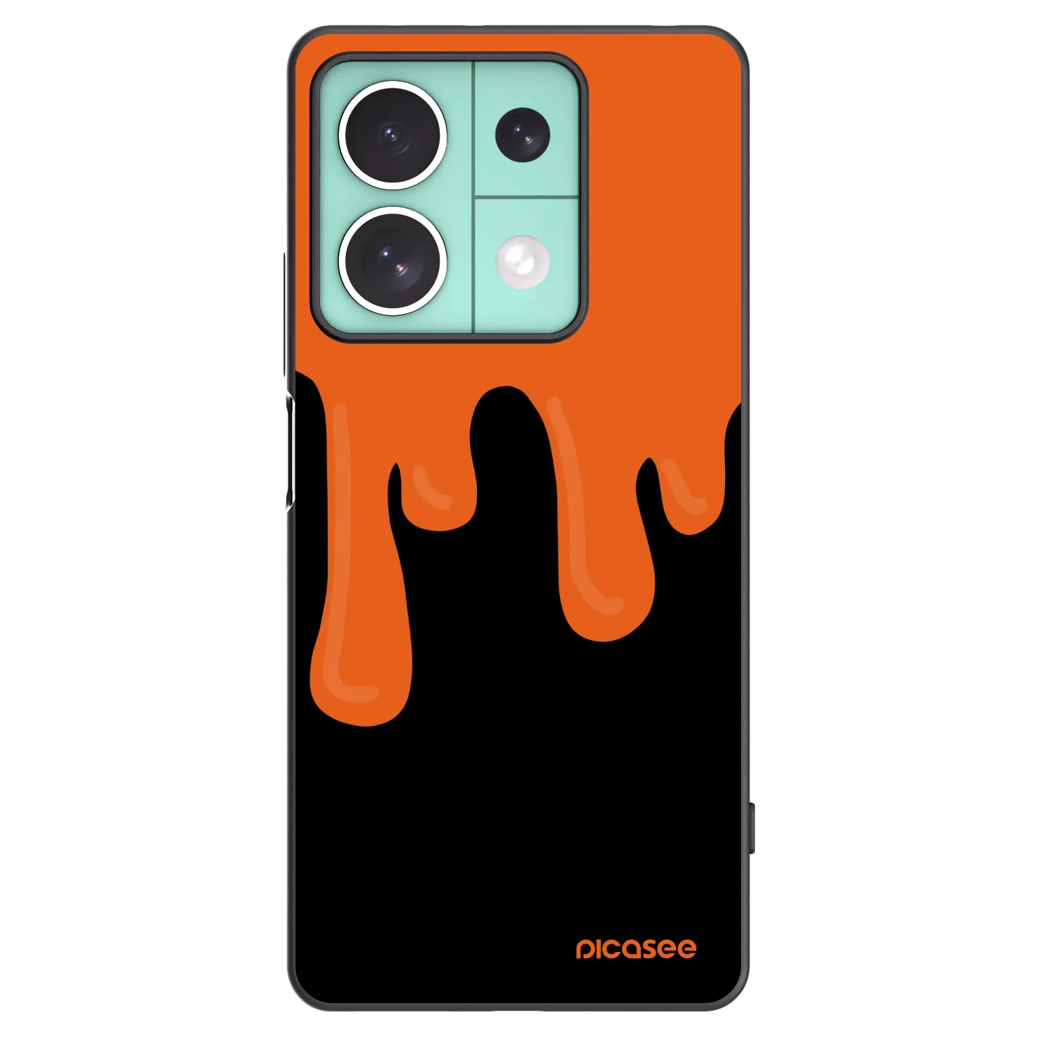 Picasee silikonový černý obal pro Xiaomi Redmi Note 13 5G - Orange spooky