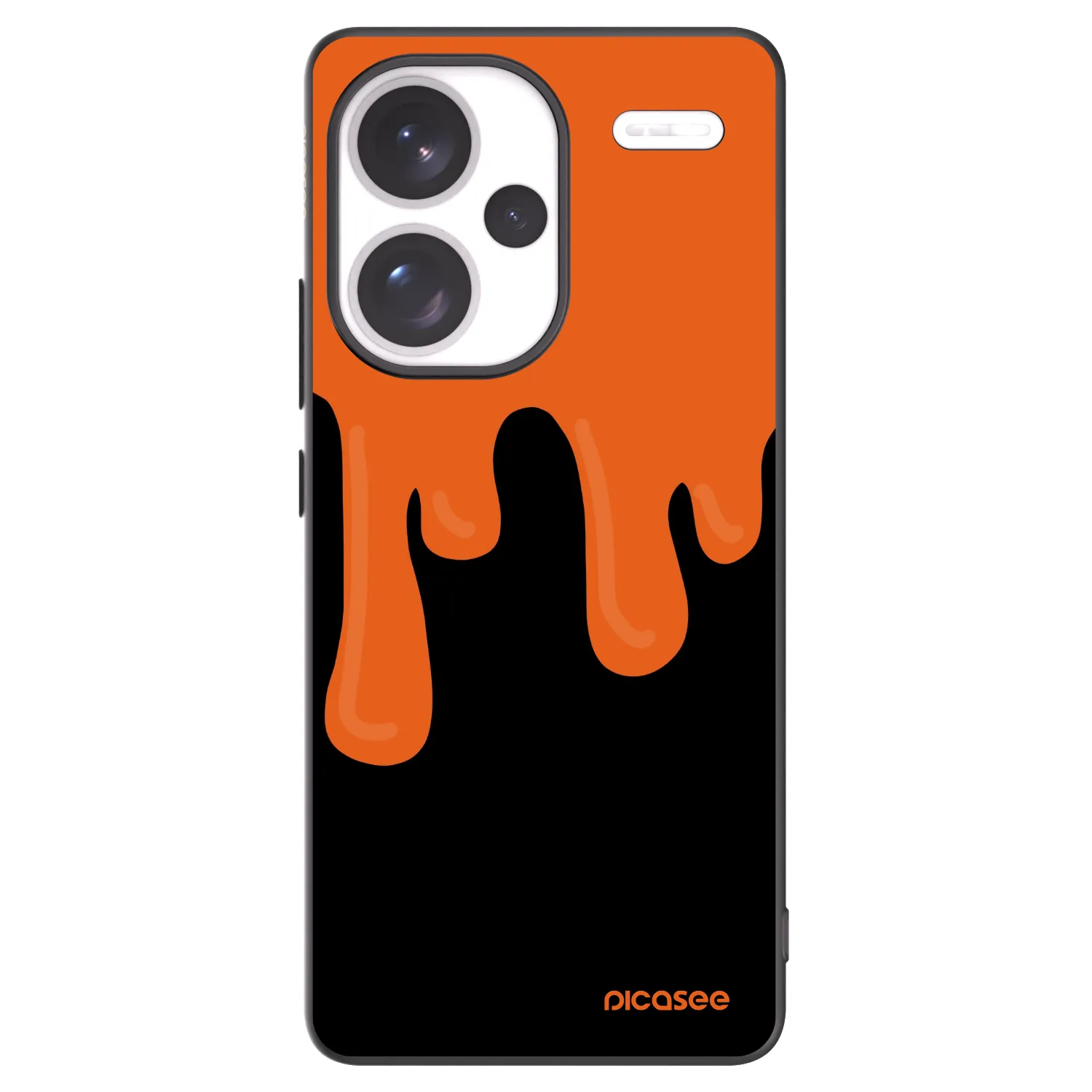 Picasee silikonový černý obal pro Xiaomi Redmi Note 13 Pro+ 5G - Orange spooky