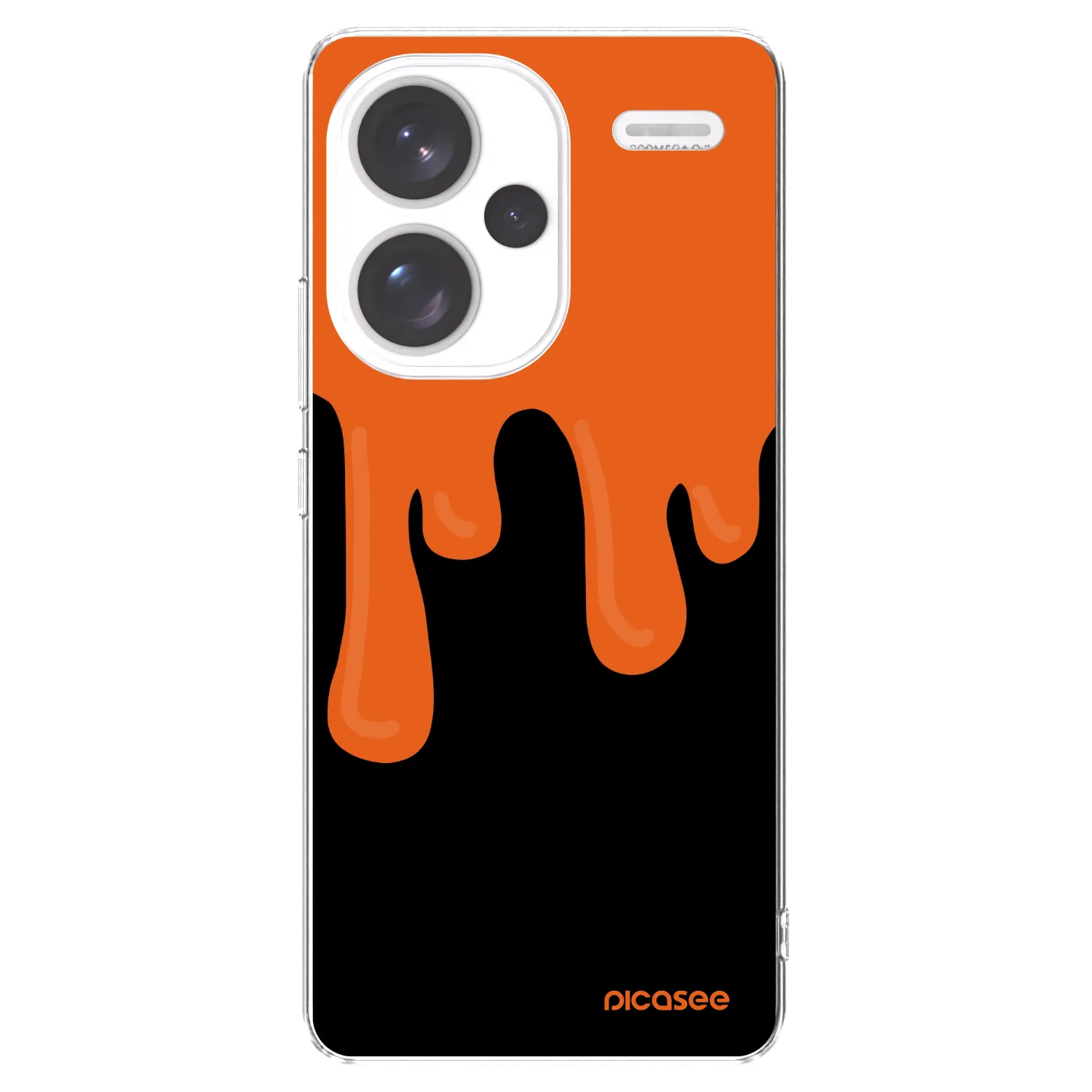 Picasee silikonový průhledný obal pro Xiaomi Redmi Note 13 Pro+ 5G - Orange spooky