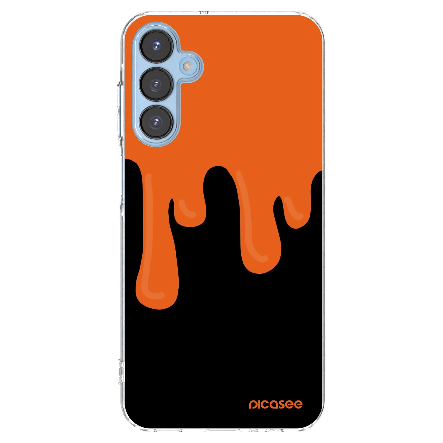 Picasee silikonový průhledný obal pro Samsung Galaxy A15 A156B 5G - Orange spooky