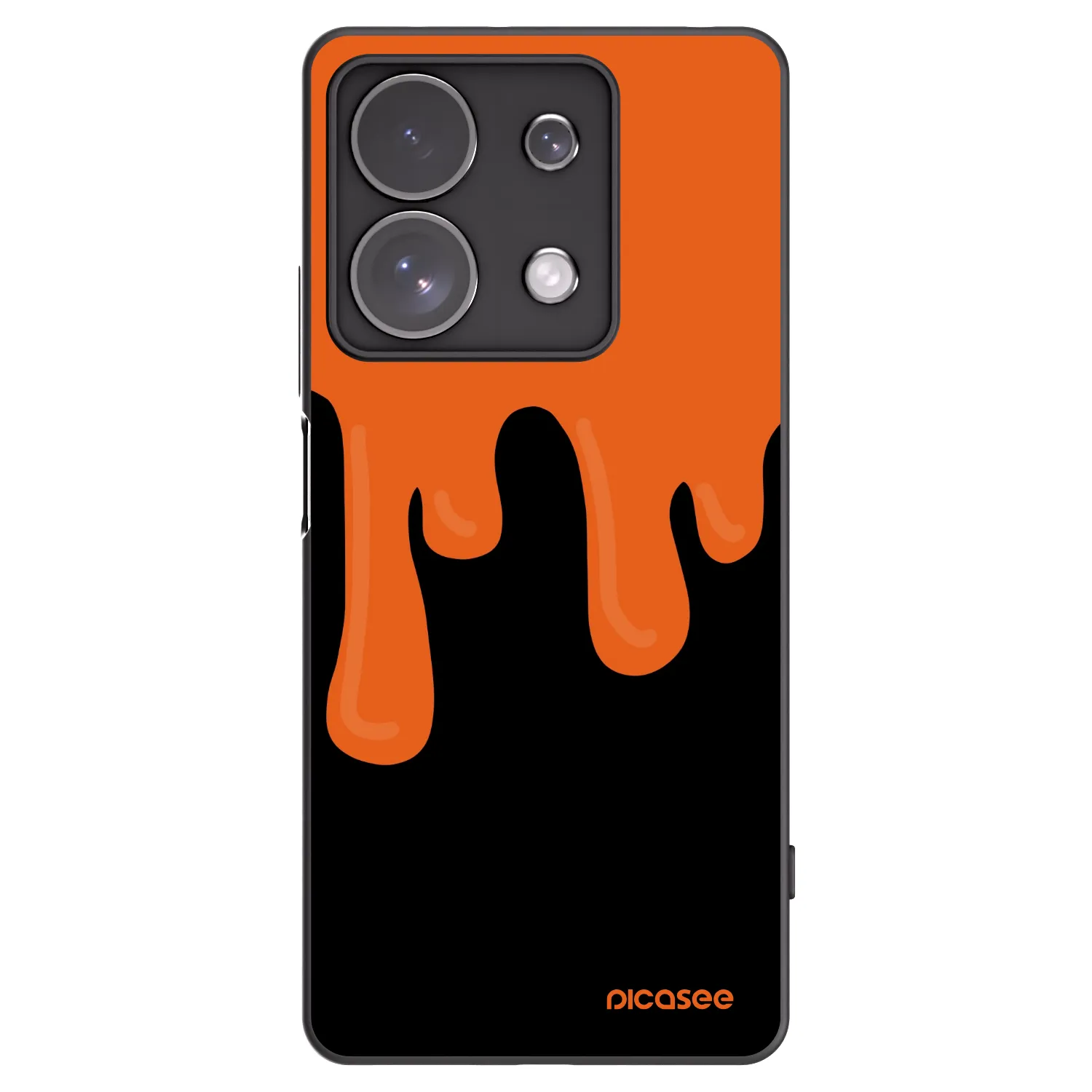 Picasee silikonový černý obal pro Xiaomi Redmi Note 13 Pro 4G - Orange spooky