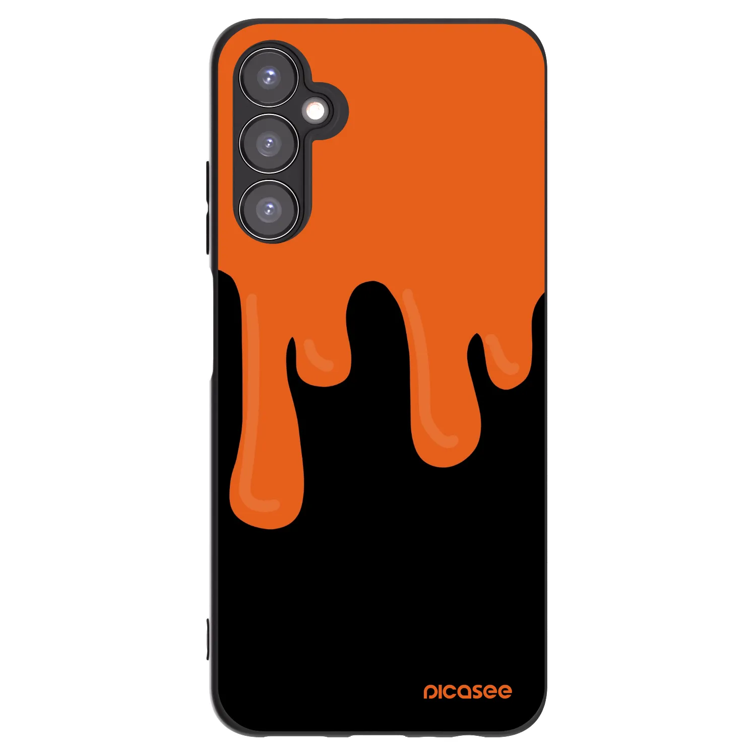 Picasee silikonový černý obal pro Samsung Galaxy A05s A057G - Orange spooky