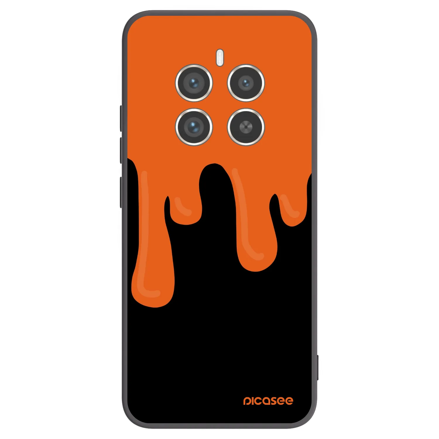 Picasee silikonový černý obal pro Realme 12 Pro 5G - Orange spooky
