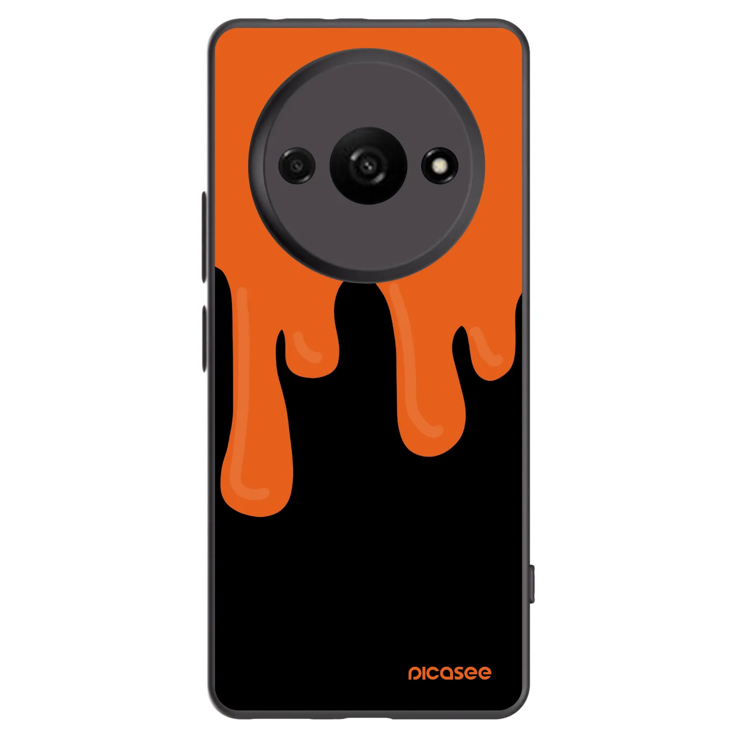 Picasee silikonový černý obal pro Xiaomi Redmi A3 - Orange spooky
