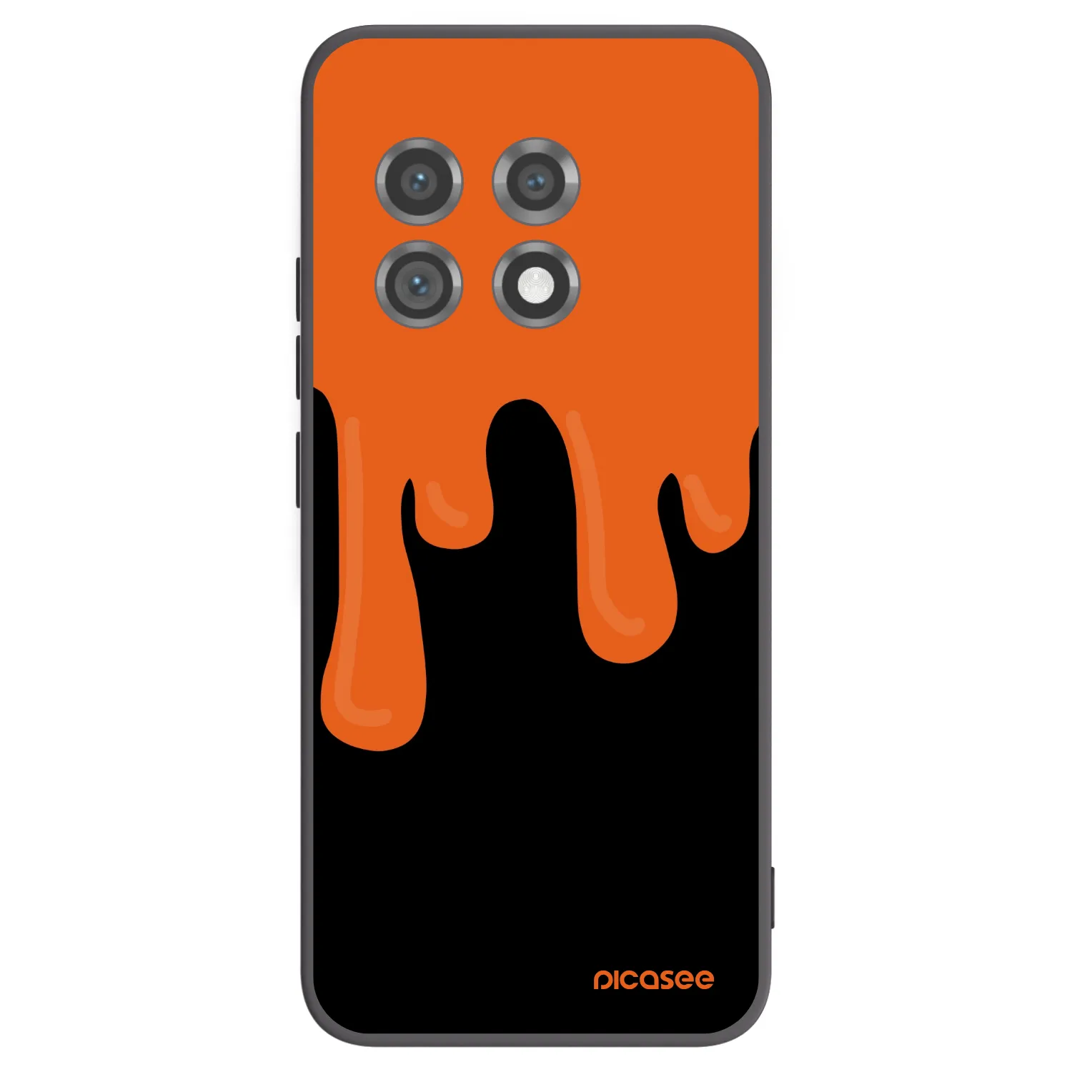 Picasee silikonový černý obal pro OnePlus 11 5G - Orange spooky