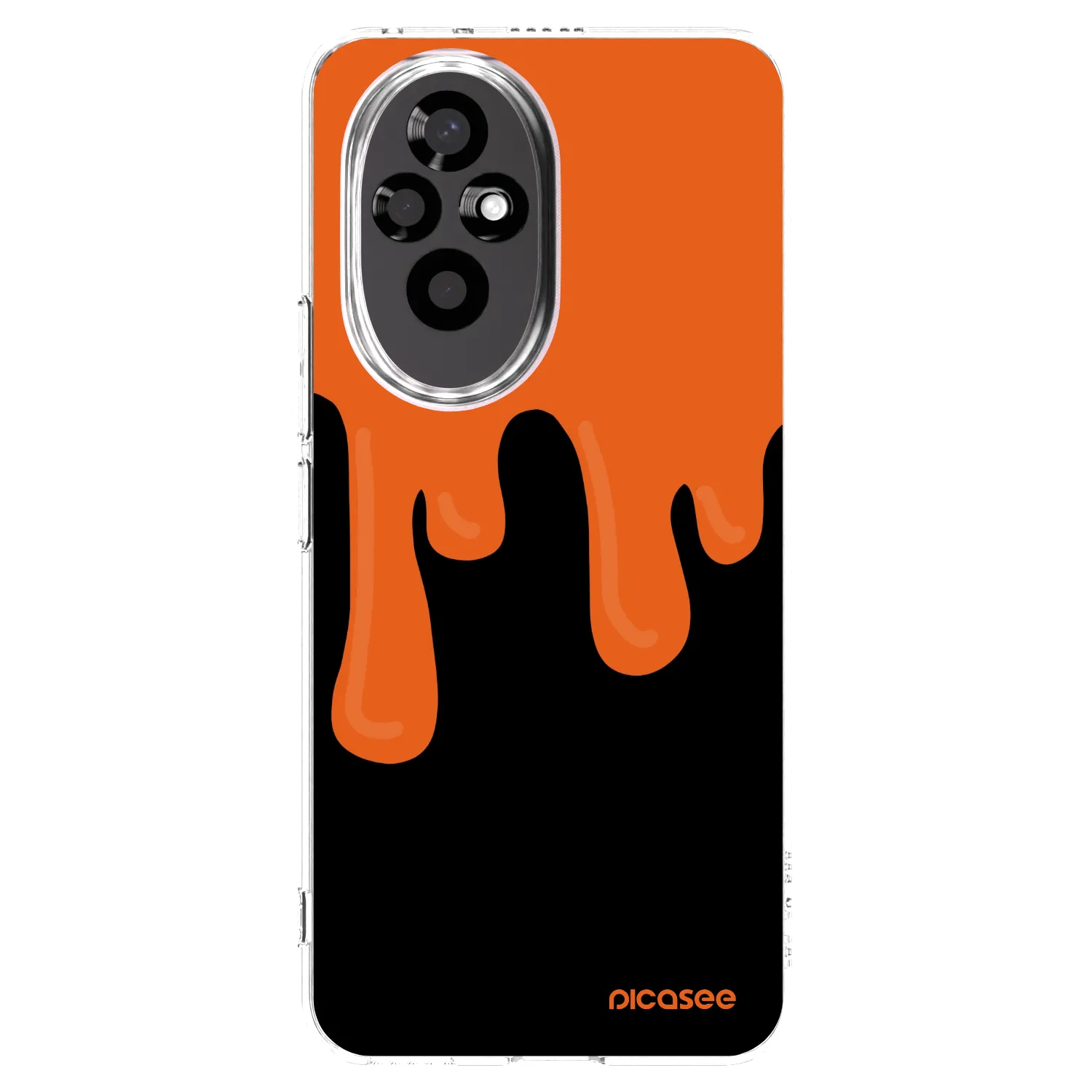 Picasee silikonový průhledný obal pro Honor 200 Pro 5G - Orange spooky
