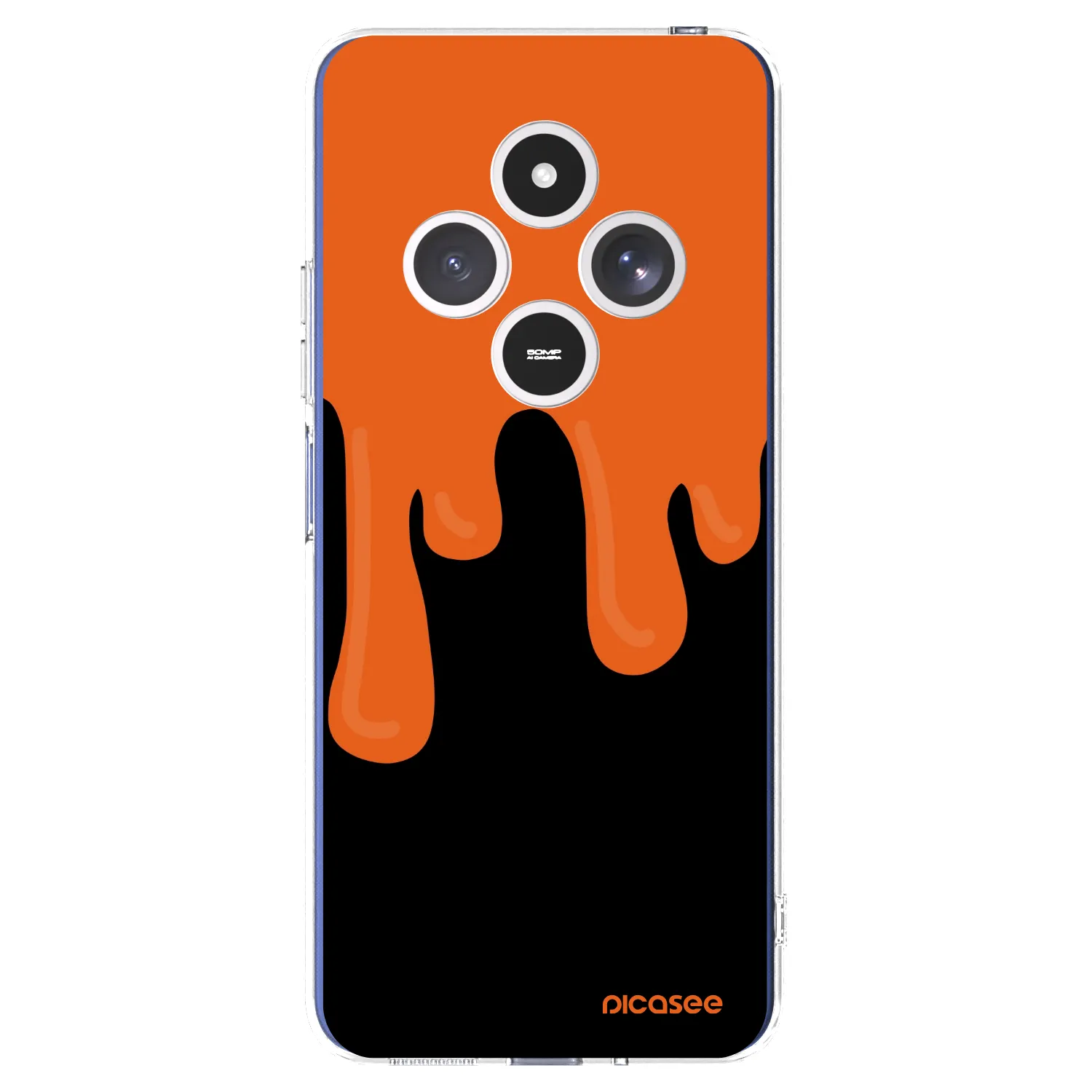 Picasee silikonový průhledný obal pro Xiaomi Redmi 14C - Orange spooky