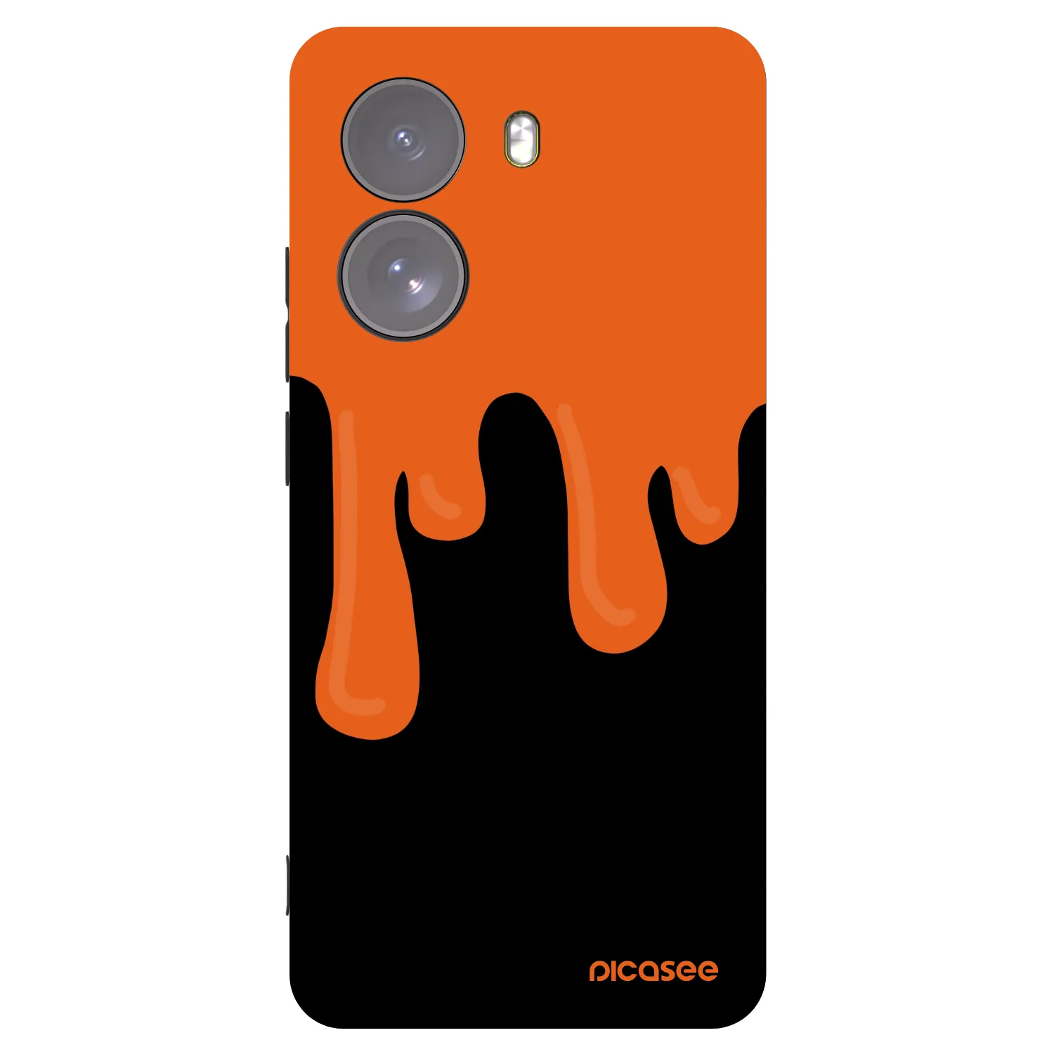 Picasee silikonový černý obal pro Xiaomi Poco X7 - Orange spooky