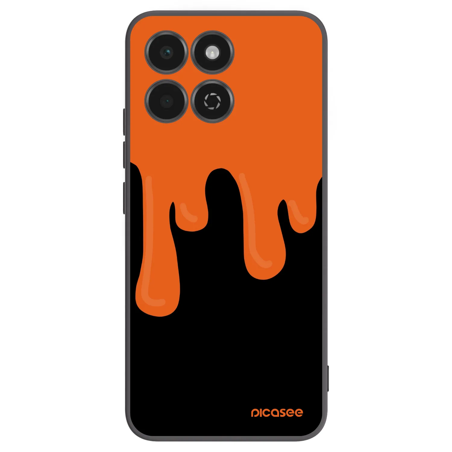 Picasee silikonový černý obal pro Honor 200 Smart 5G - Orange spooky