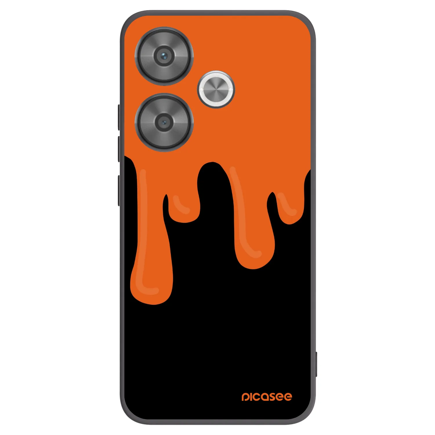 Picasee silikonový černý obal pro Xiaomi Poco F6 - Orange spooky