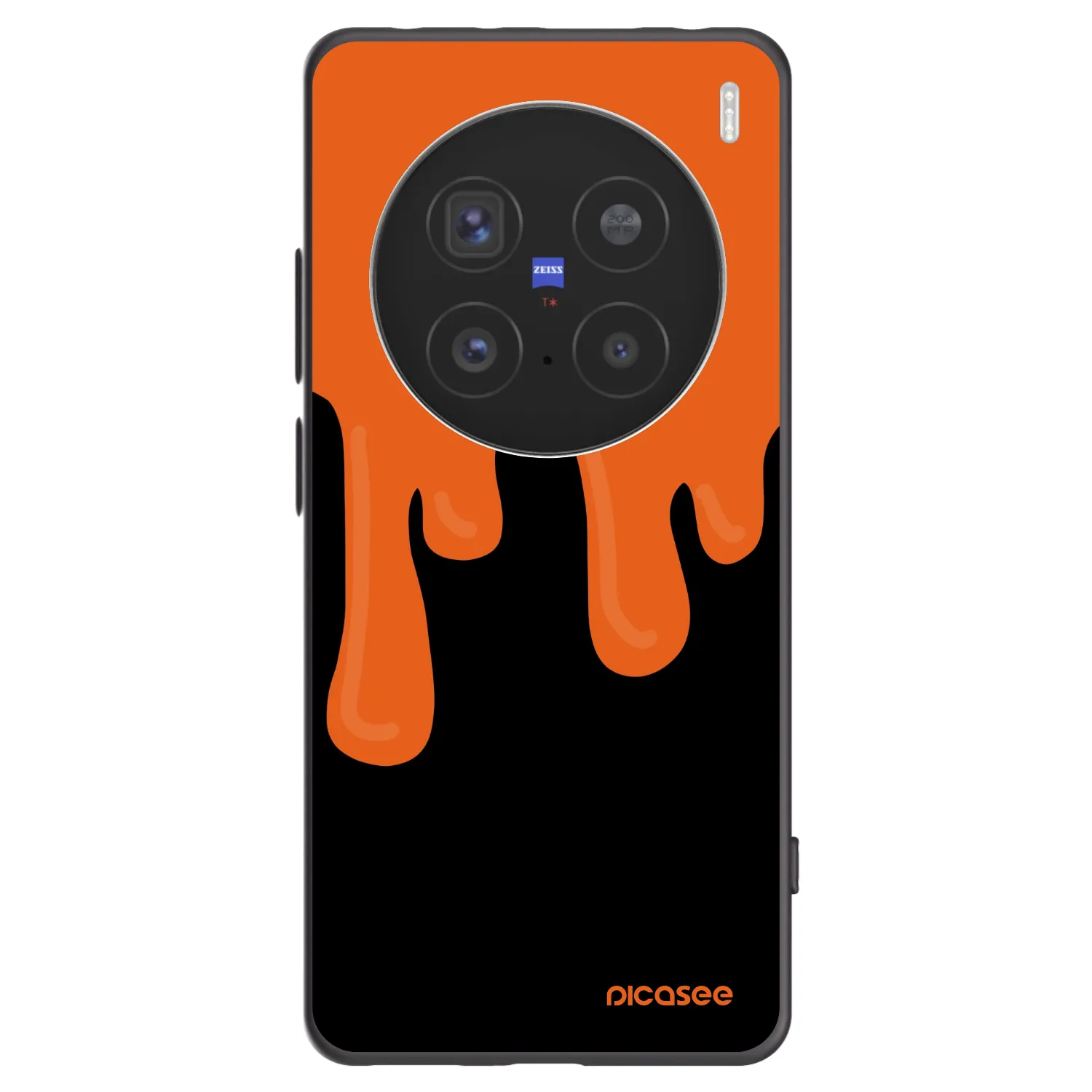 Picasee silikonový černý obal pro Vivo X200 Pro - Orange spooky