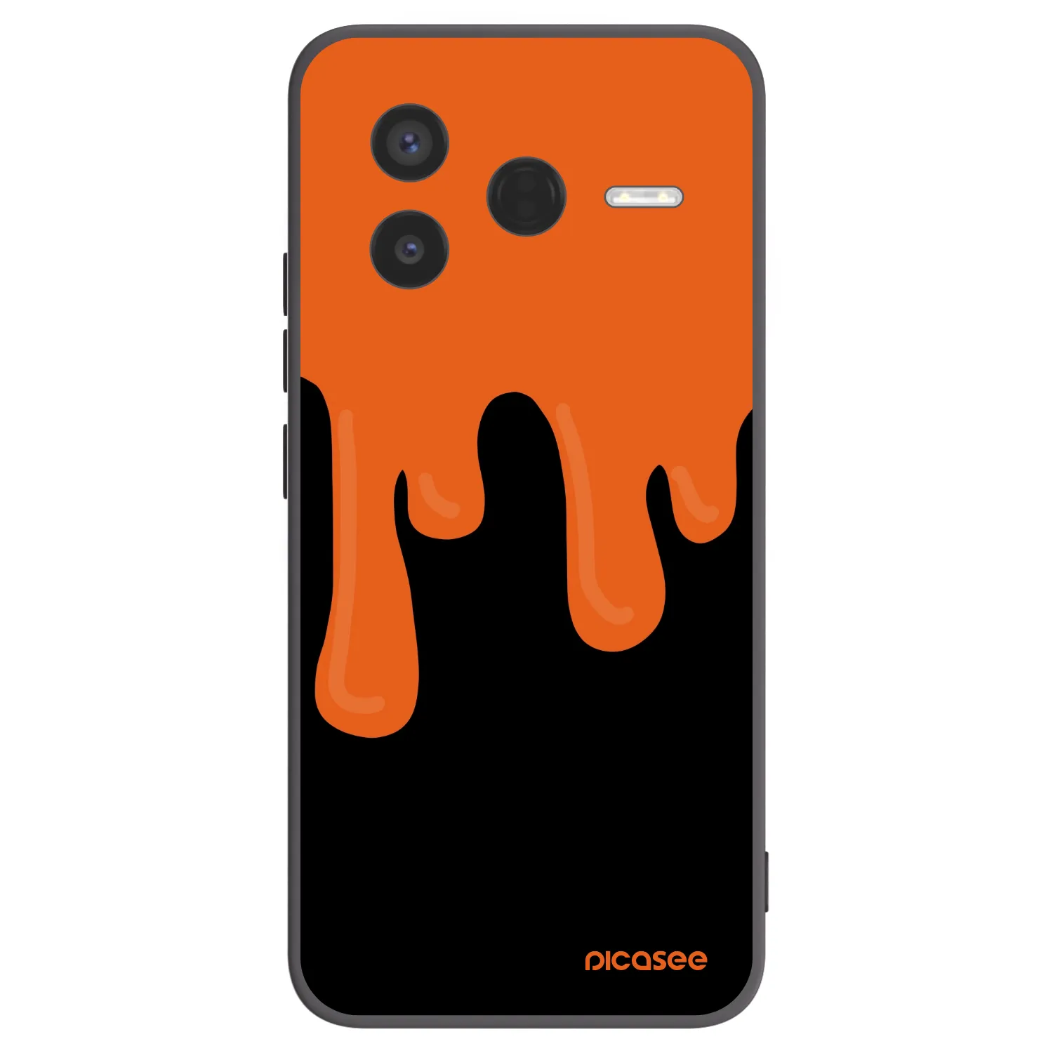 Picasee silikonový černý obal pro Xiaomi Poco F7 Pro 5G - Orange spooky