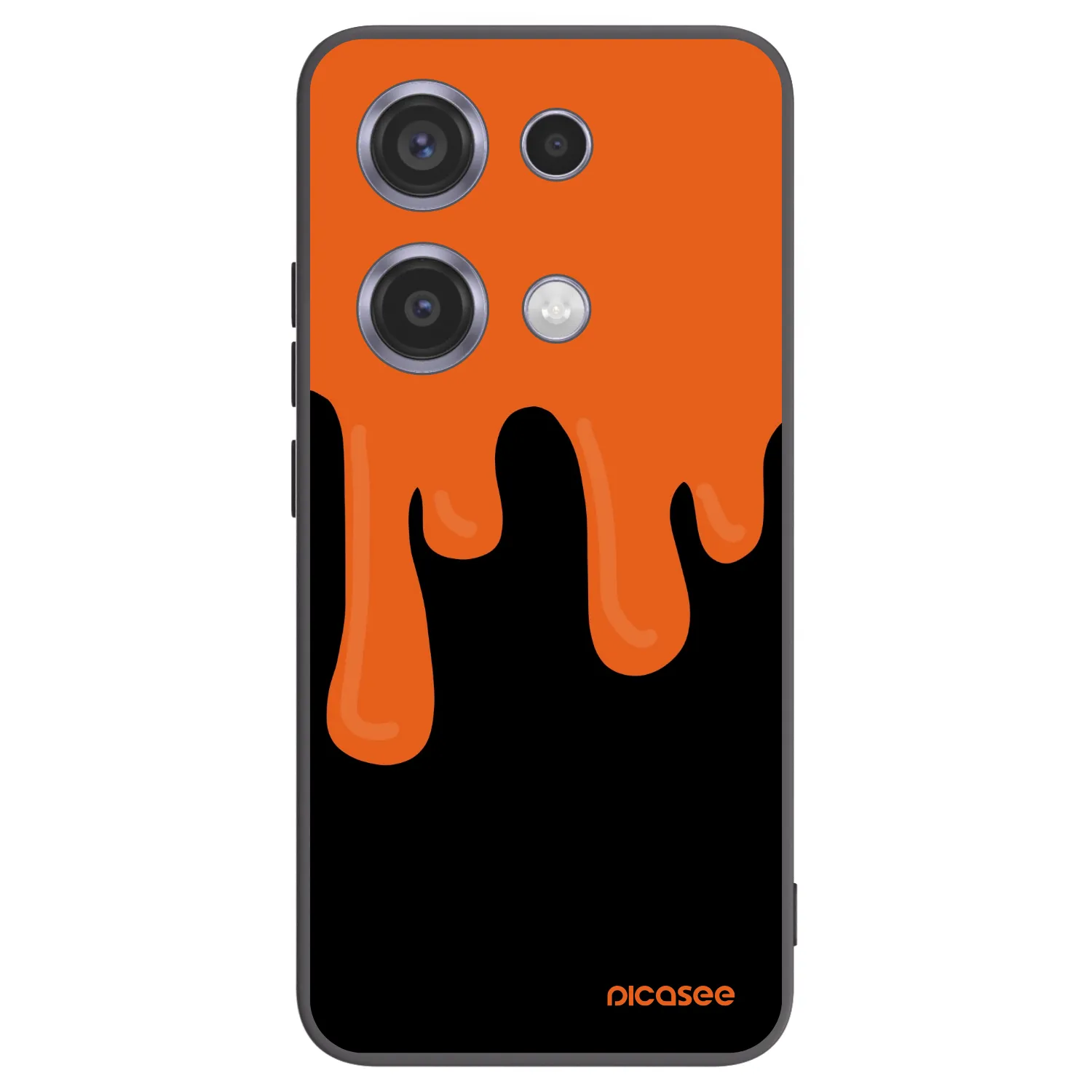 Picasee silikonový černý obal pro Xiaomi Redmi Note 14S - Orange spooky