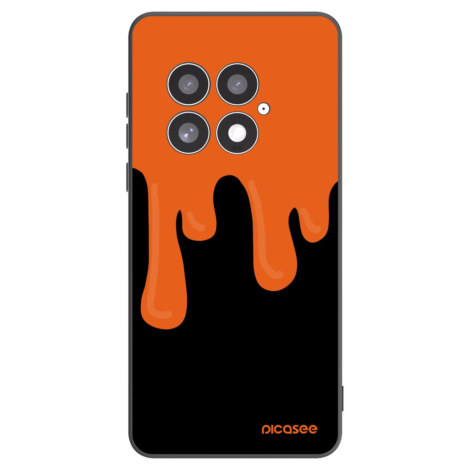 Picasee silikonový černý obal pro OnePlus 13 5G - Orange spooky