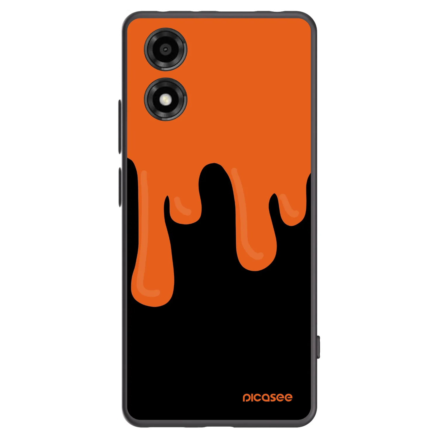 Picasee silikonový černý obal pro Motorola Moto E14 - Orange spooky
