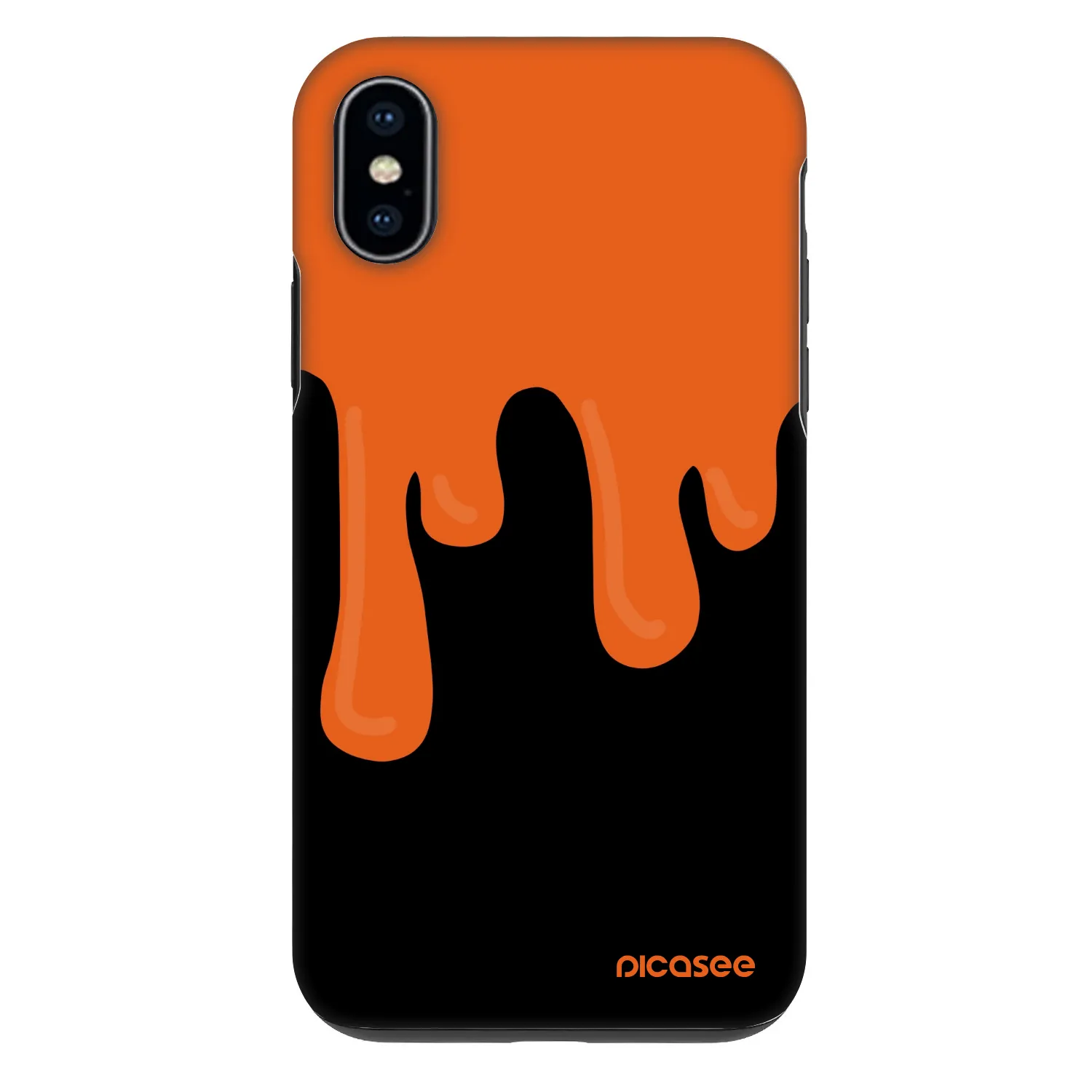 Picasee Fashion Case pro Apple iPhone X/XS - Orange spooky