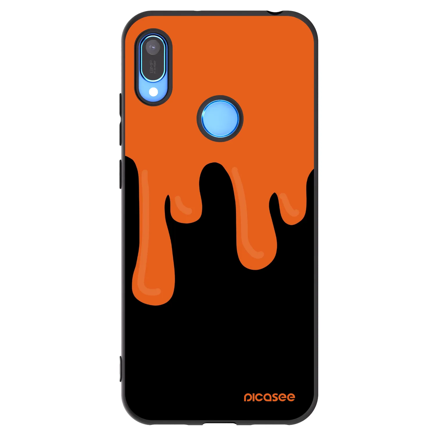 Picasee silikonový černý obal pro Huawei Y6 2019 - Orange spooky