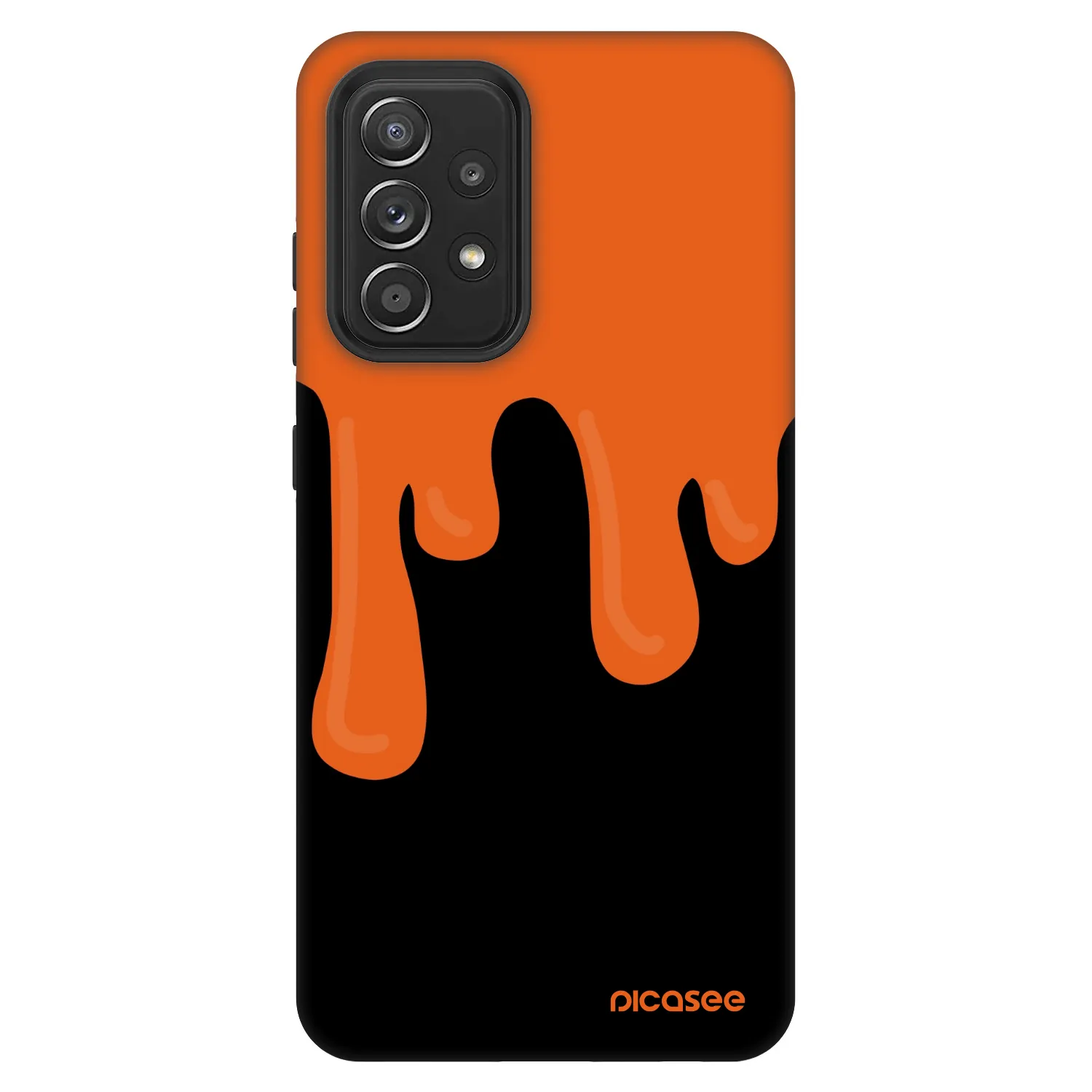 Picasee Fashion Case pro Samsung Galaxy A52 5G A525F - Orange spooky