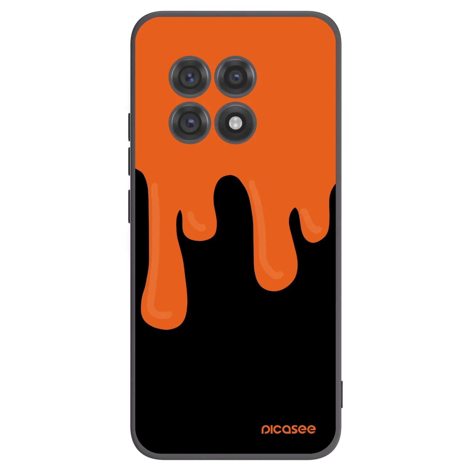 Picasee silikonový černý obal pro OnePlus 13R 5G - Orange spooky