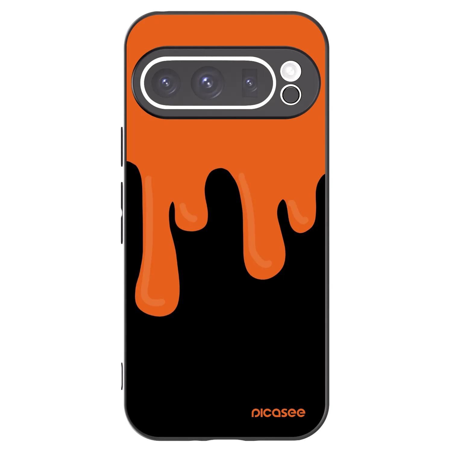 Picasee silikonový černý obal pro Google Pixel 9 Pro XL - Orange spooky