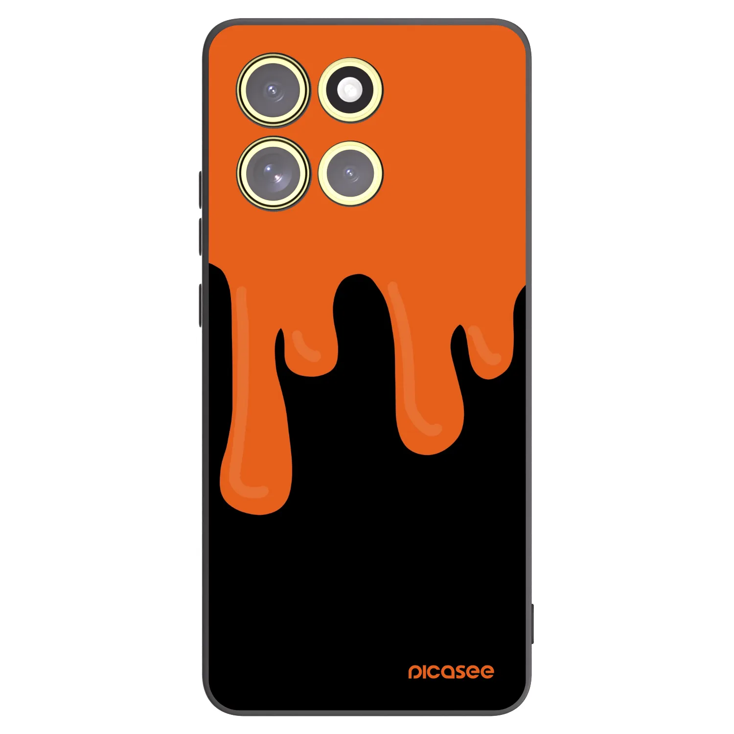 Picasee silikonový černý obal pro Motorola Moto G86 5G - Orange spooky
