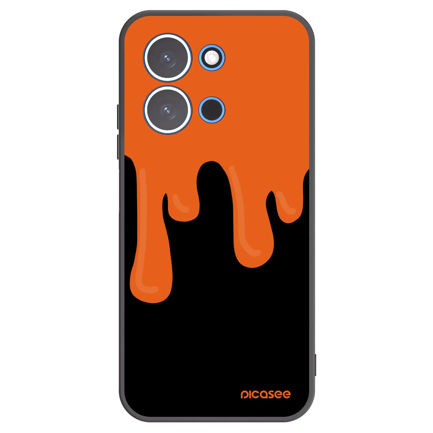 Picasee silikonový černý obal pro Xiaomi Redmi 15C 4G - Orange spooky