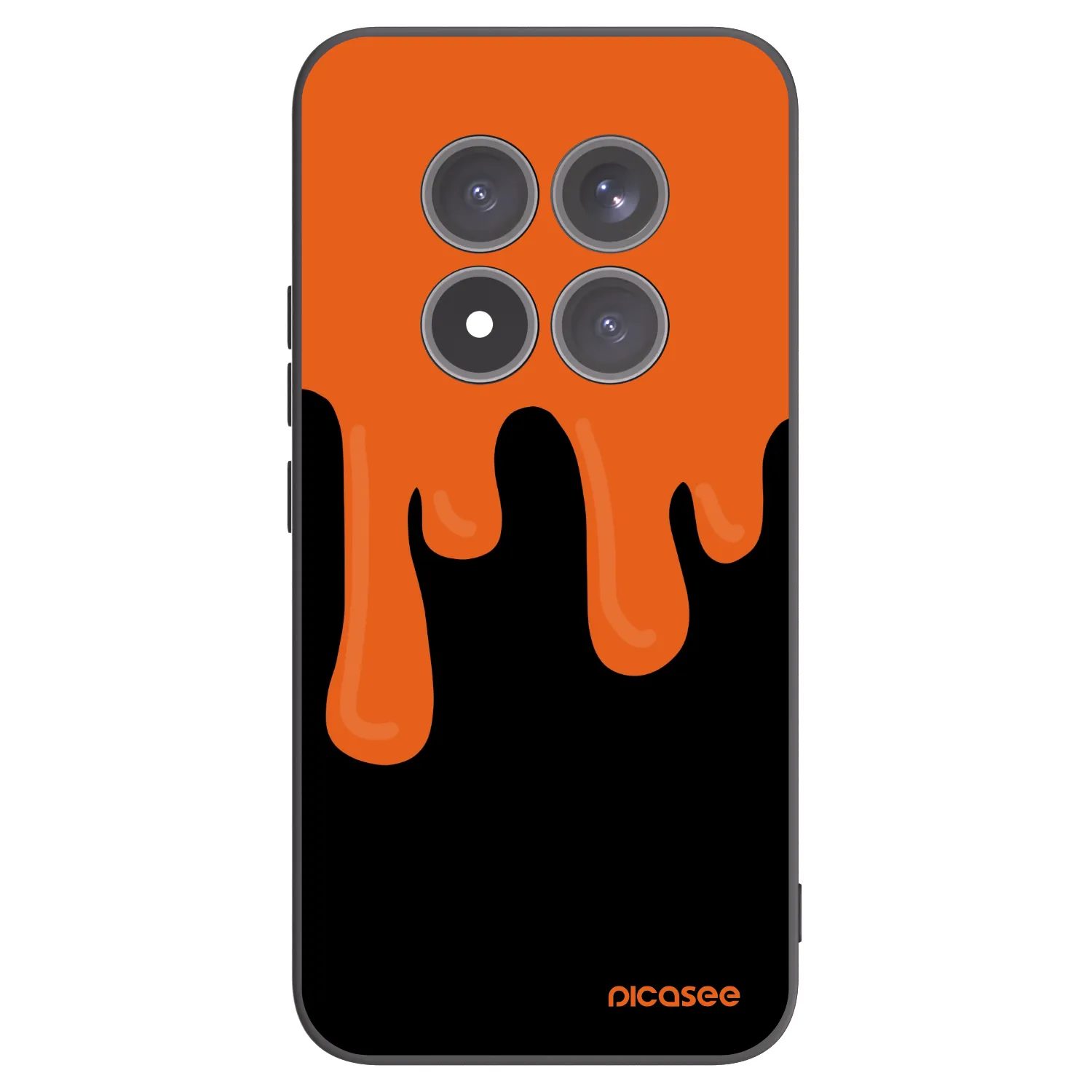 Picasee silikonový černý obal pro Xiaomi Redmi Note 15 Pro+ - Orange spooky