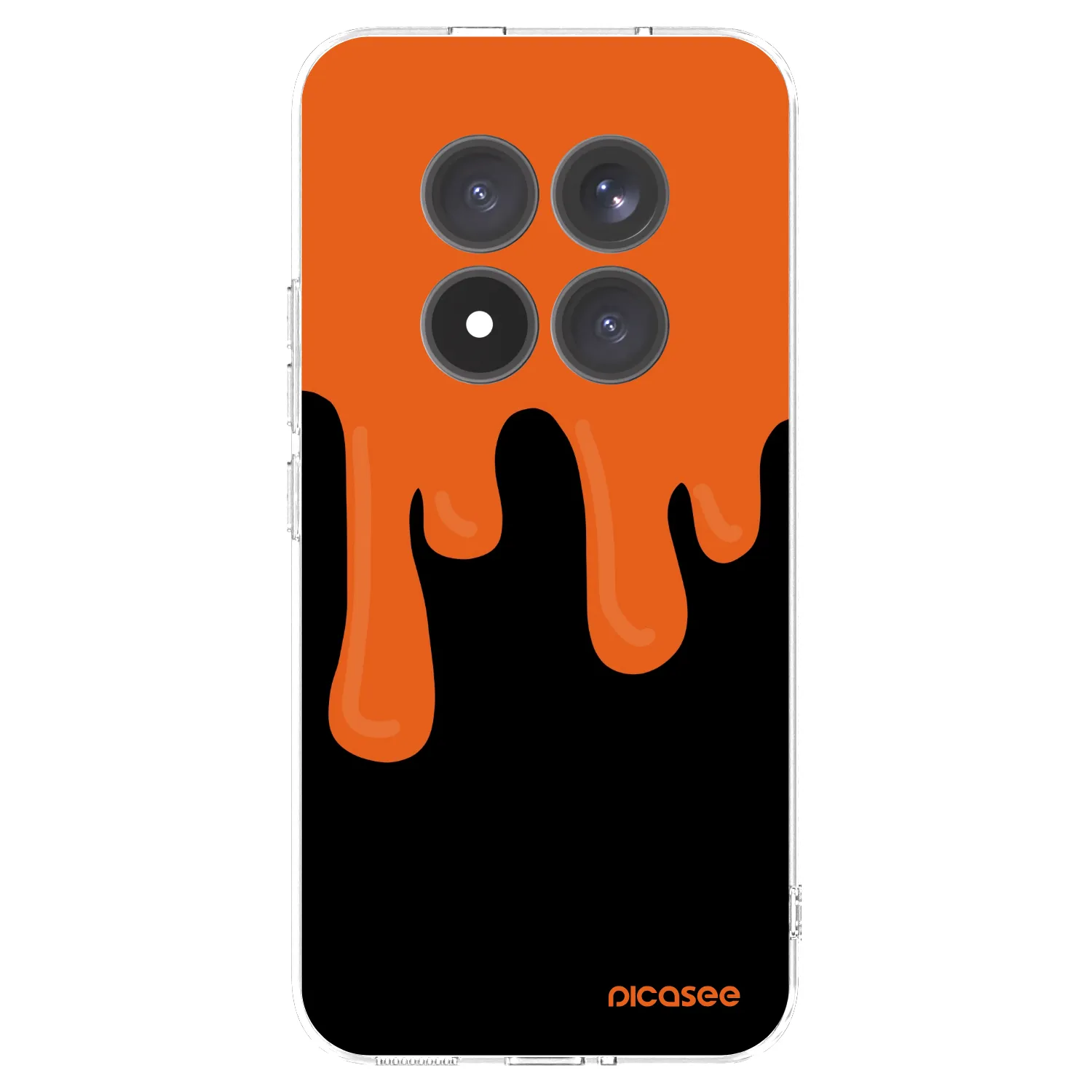 Picasee silikonový průhledný obal pro Xiaomi Redmi Note 15 Pro+ - Orange spooky