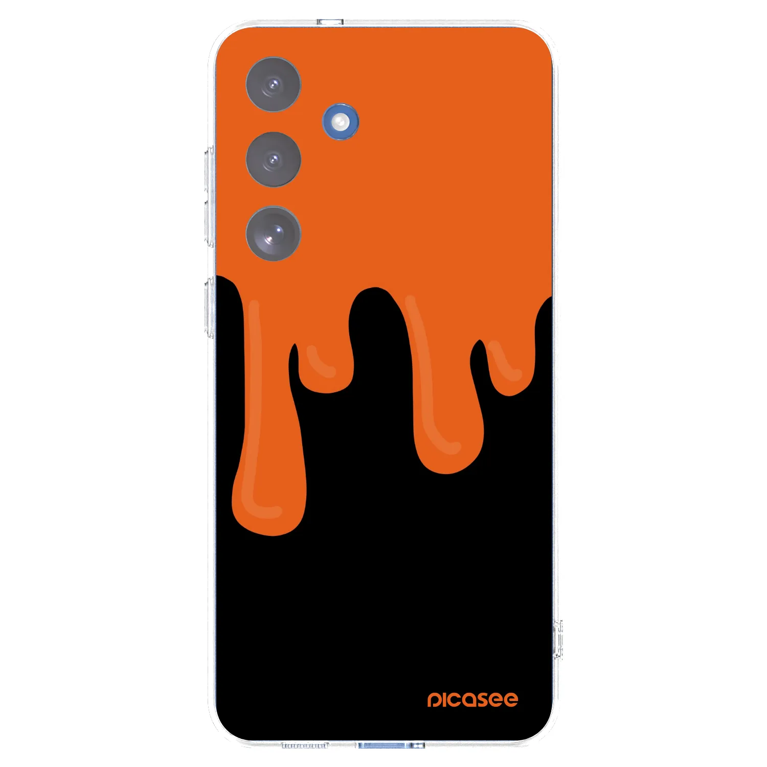 Picasee silikonový průhledný obal pro Samsung Galaxy S25 FE 5G - Orange spooky