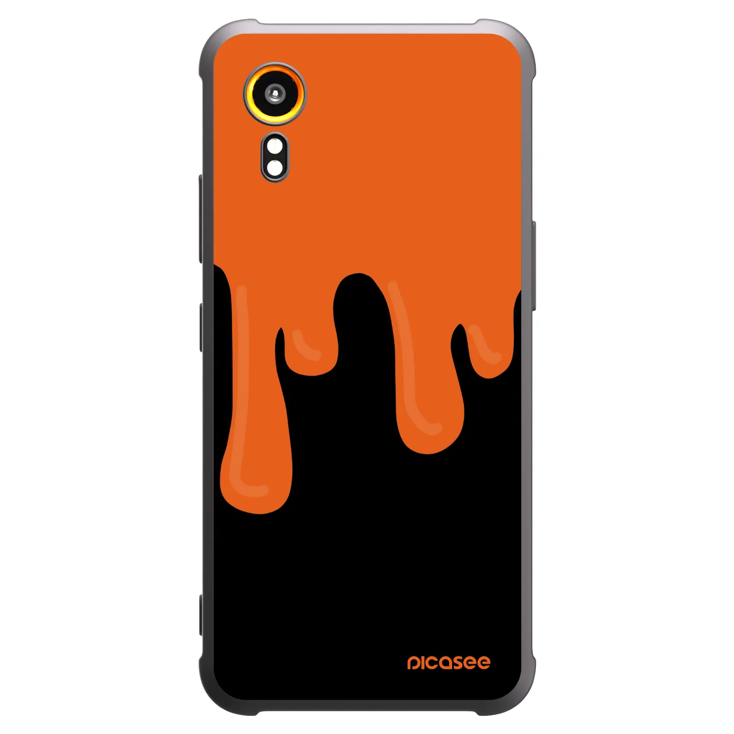 Picasee silikonový černý obal pro Samsung Galaxy XCover 7 - Orange spooky
