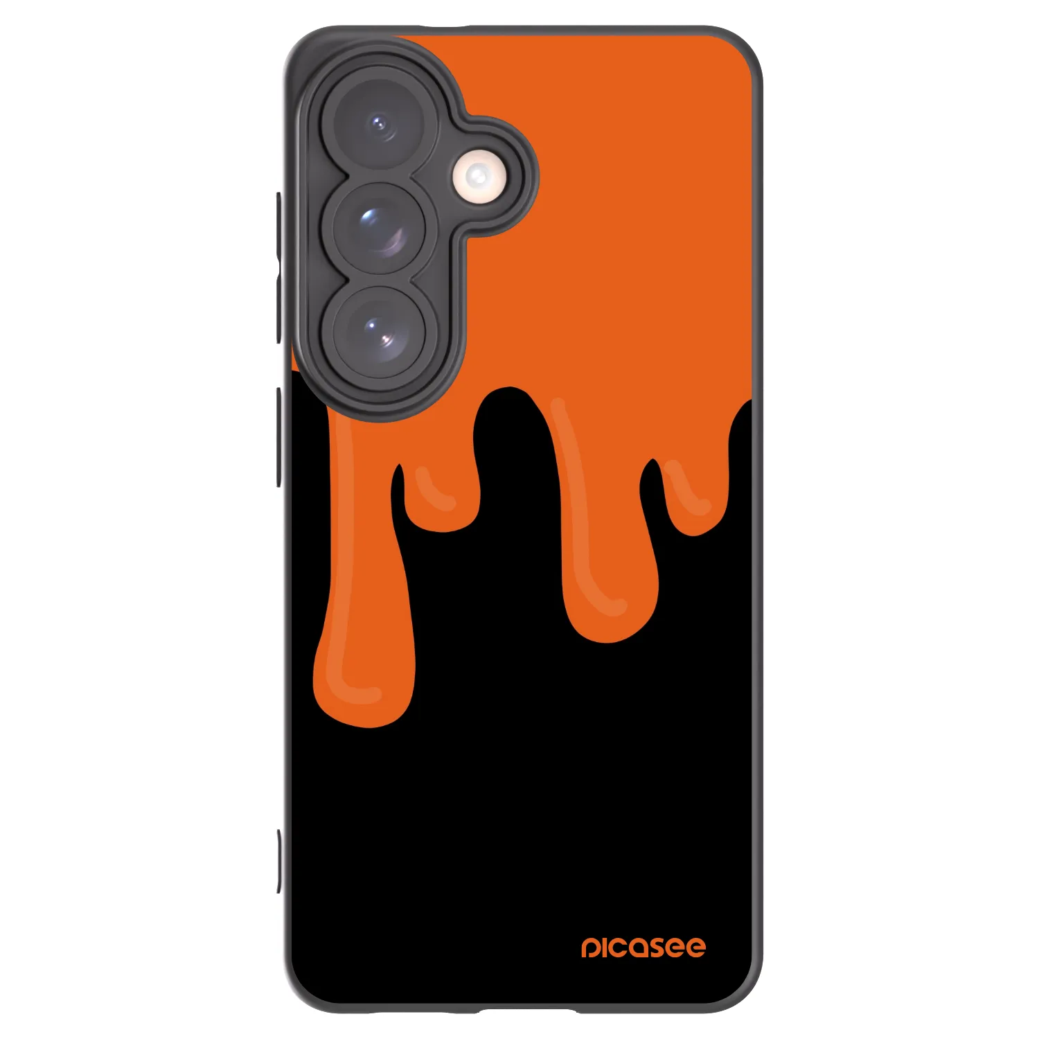 Picasee silikonový černý obal pro Samsung Galaxy S26 - Orange spooky