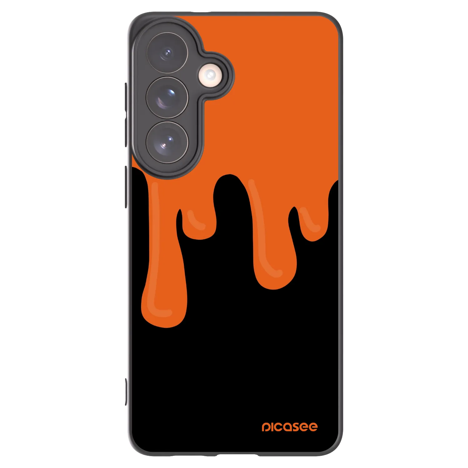 Picasee silikonový černý obal pro Samsung Galaxy S26+ - Orange spooky