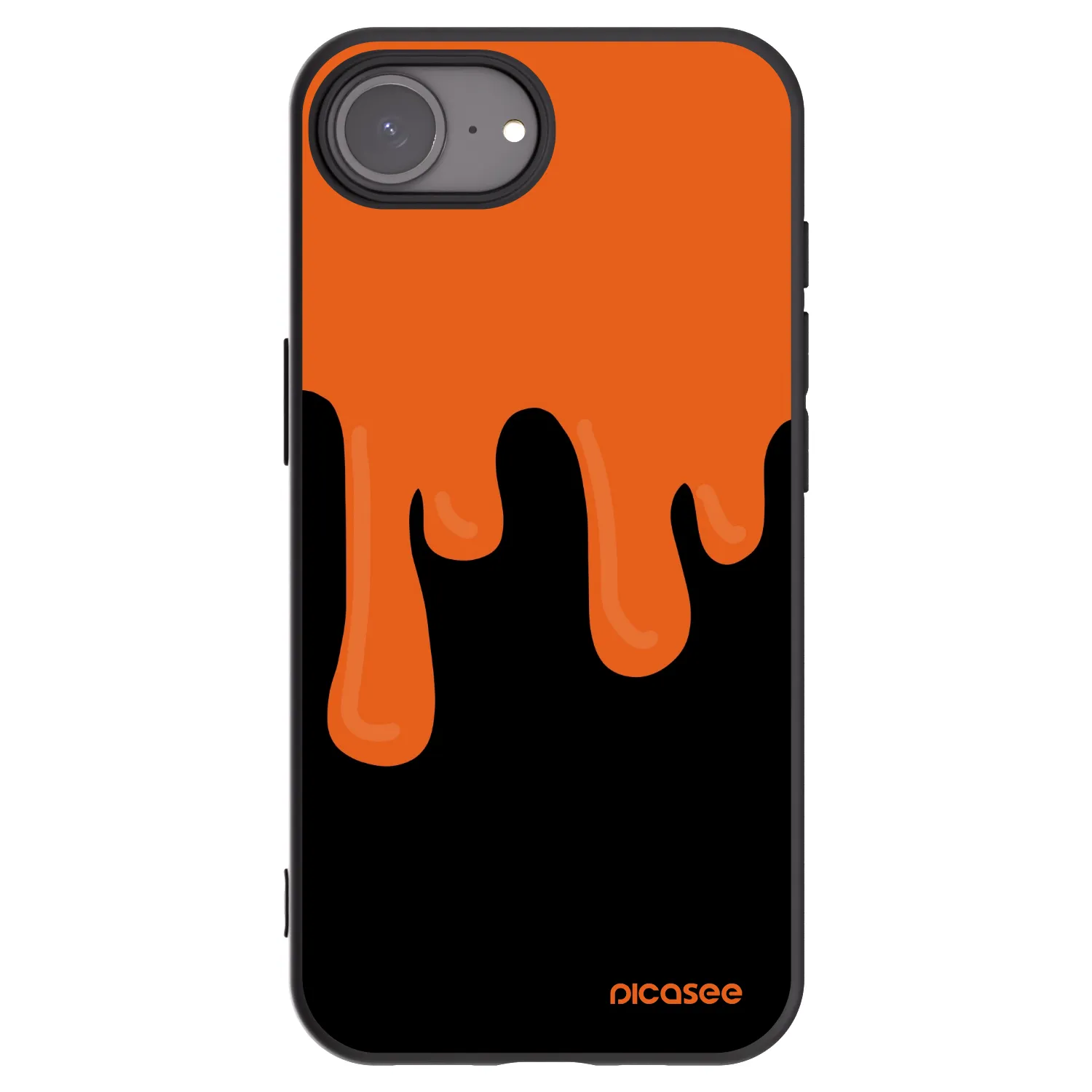 Picasee silikonový černý obal pro Apple iPhone 17e - Orange spooky