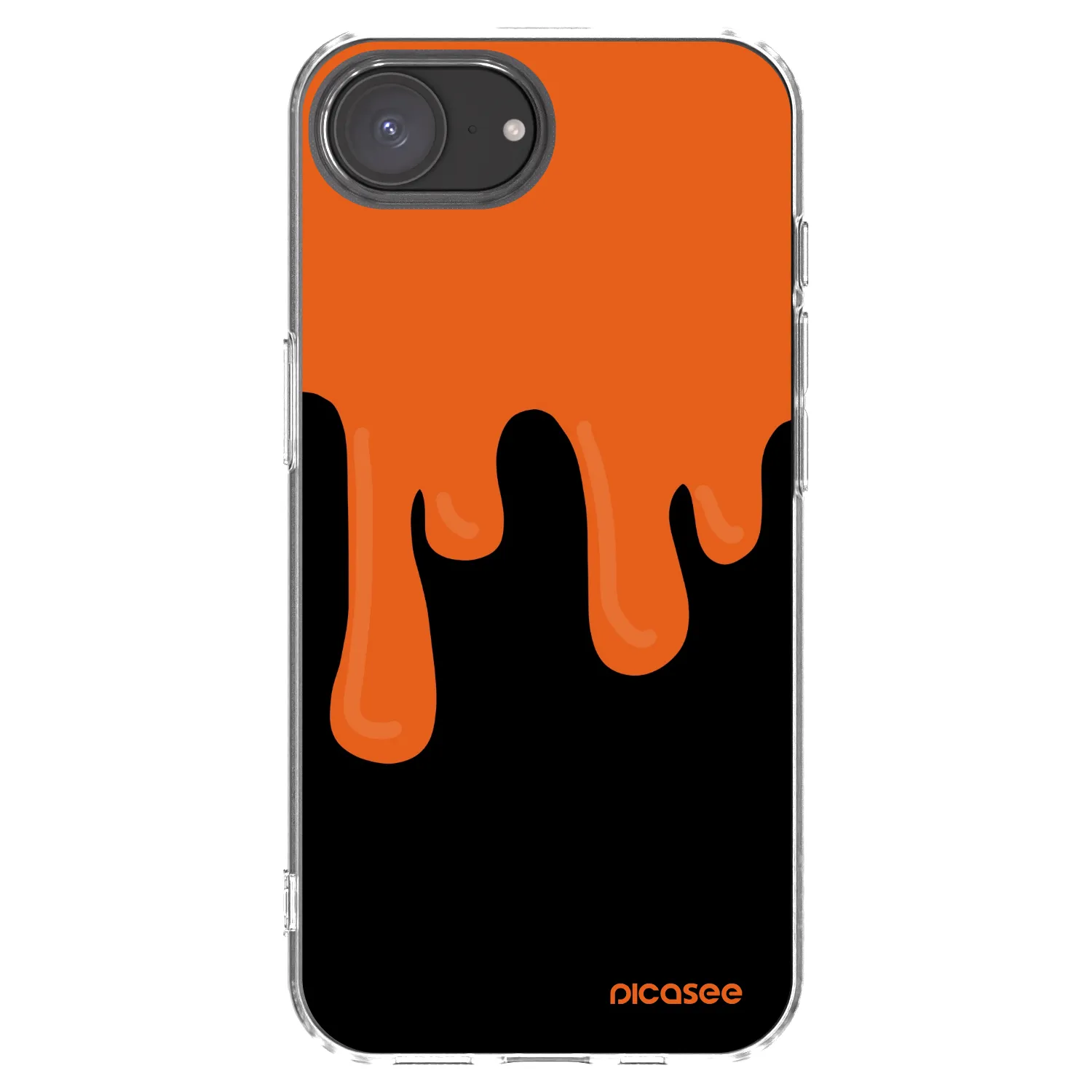 Picasee silikonový průhledný obal pro Apple iPhone 17e - Orange spooky