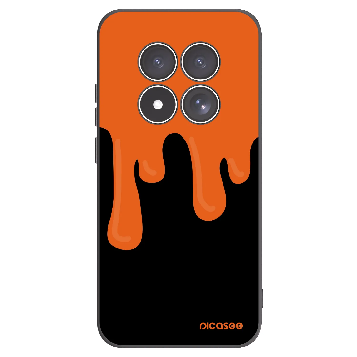 Picasee silikonový černý obal pro Xiaomi Redmi Note 15 Pro 5G - Orange spooky