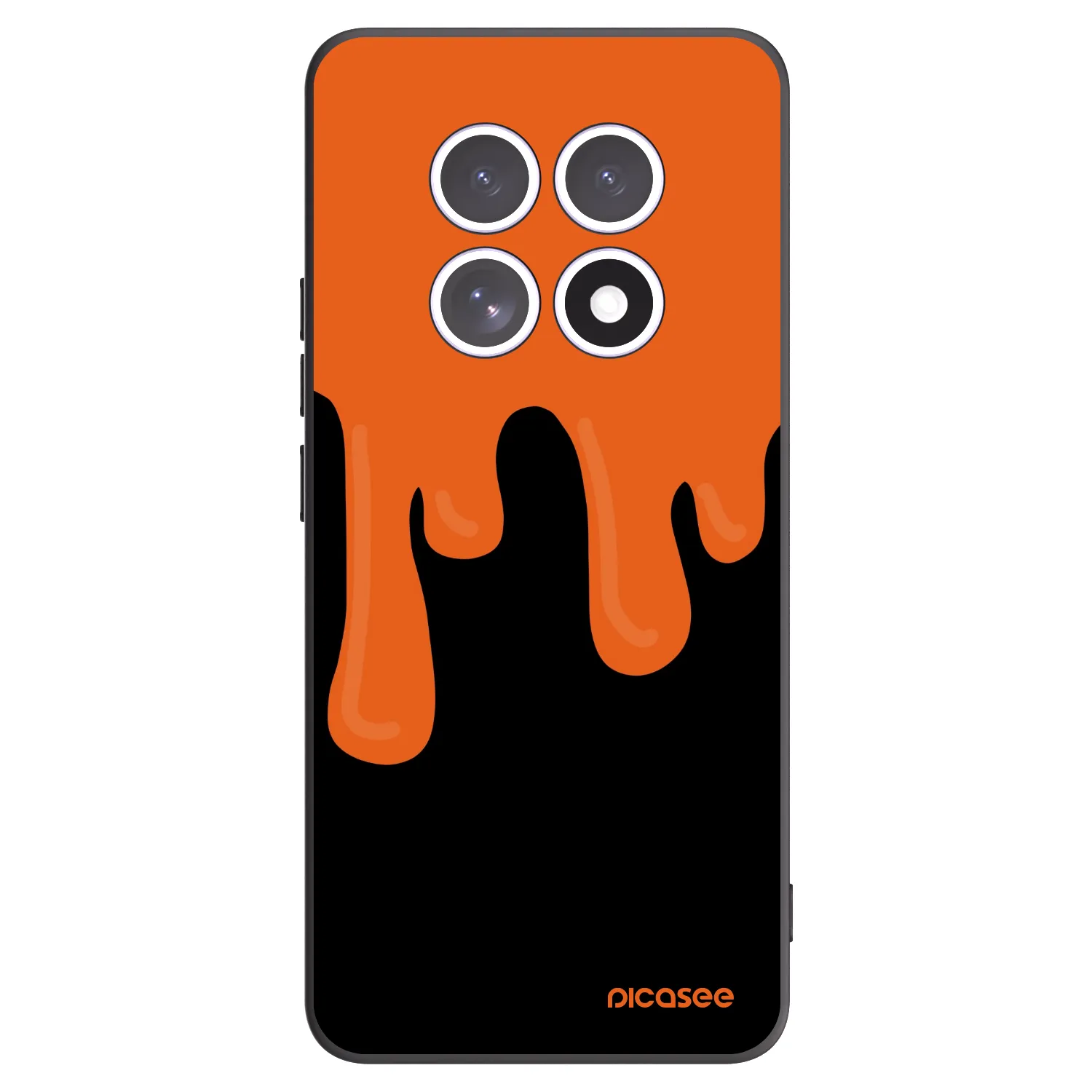Picasee silikonový černý obal pro Xiaomi Redmi Note 15 5G - Orange spooky