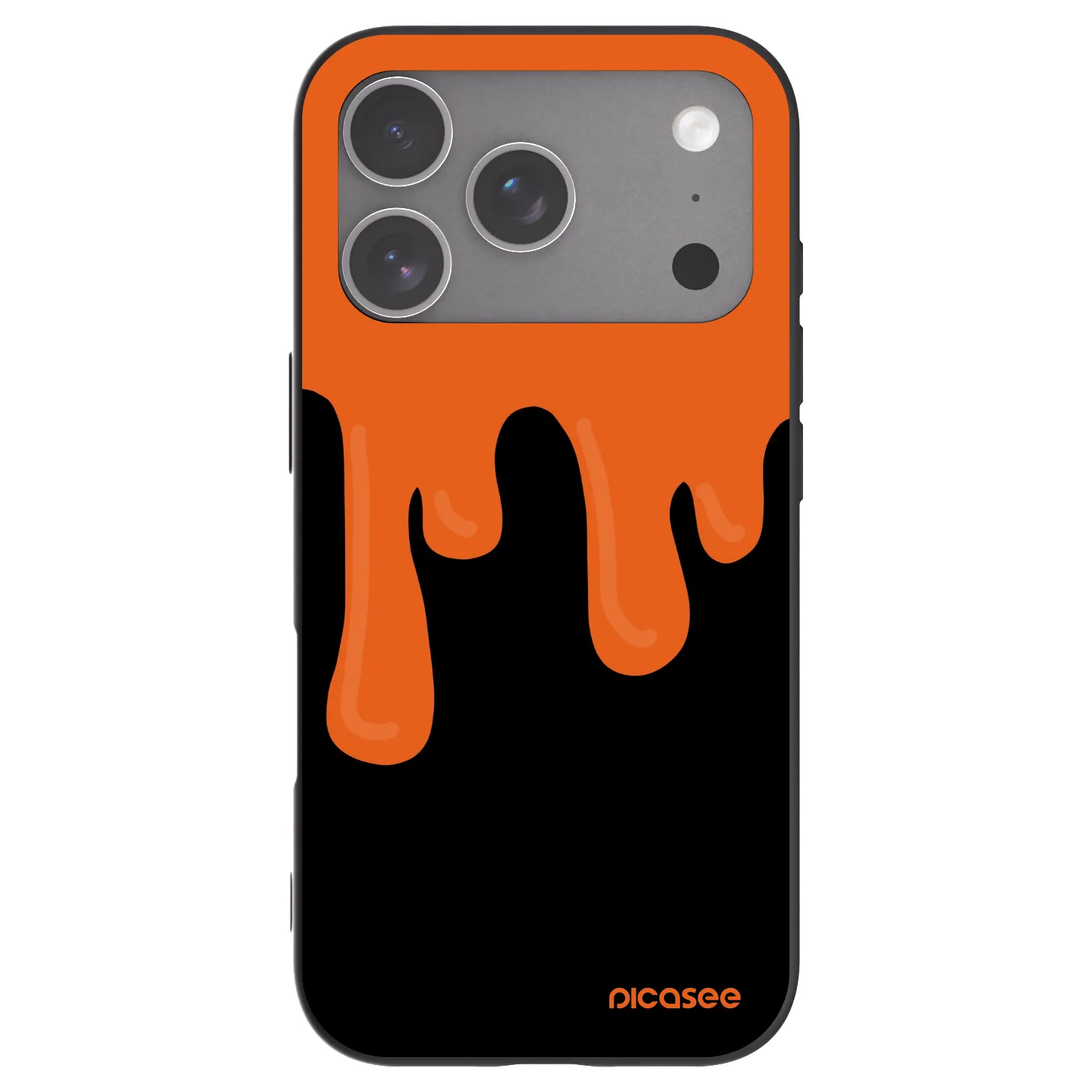 Picasee silikonový černý obal pro Apple iPhone 18 Pro - Orange spooky