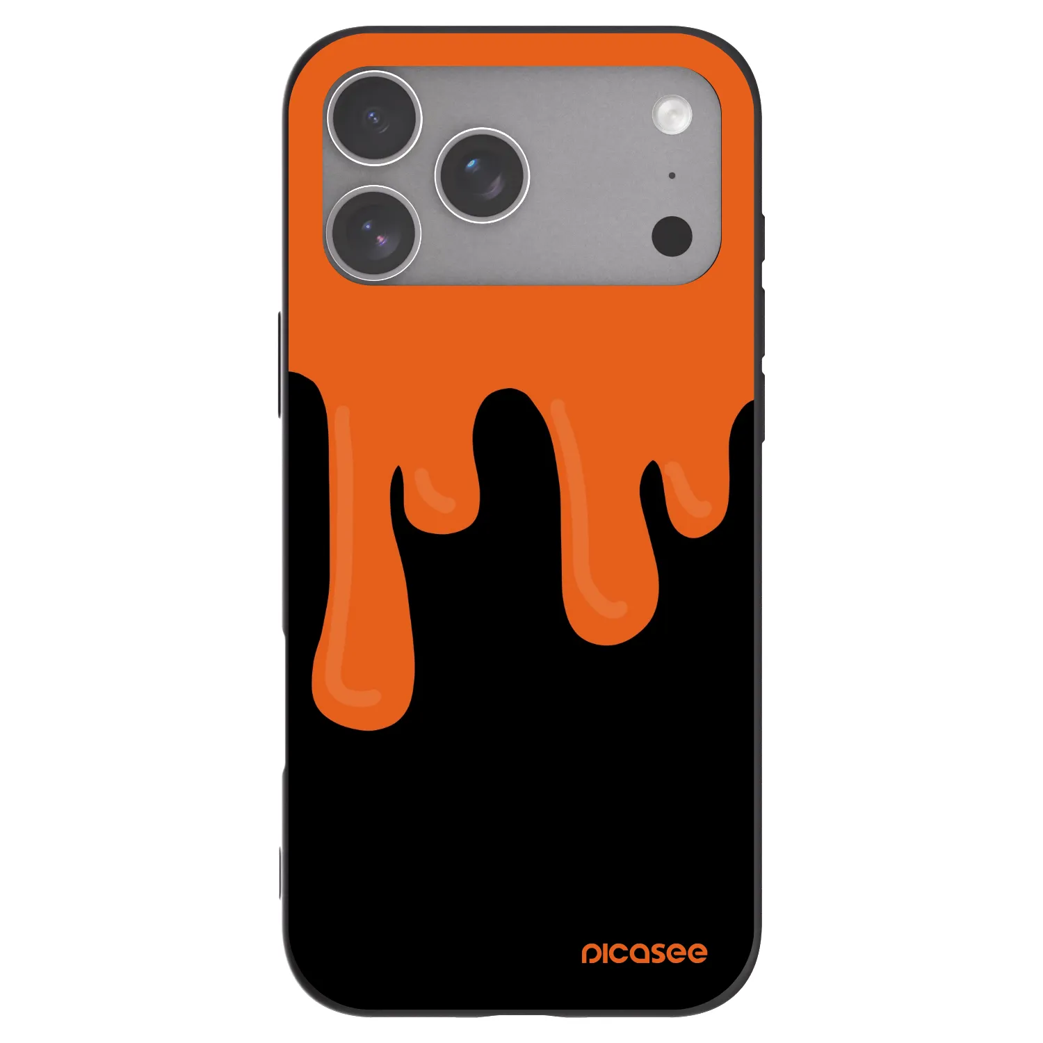 Picasee silikonový černý obal pro Apple iPhone 18 Pro Max - Orange spooky