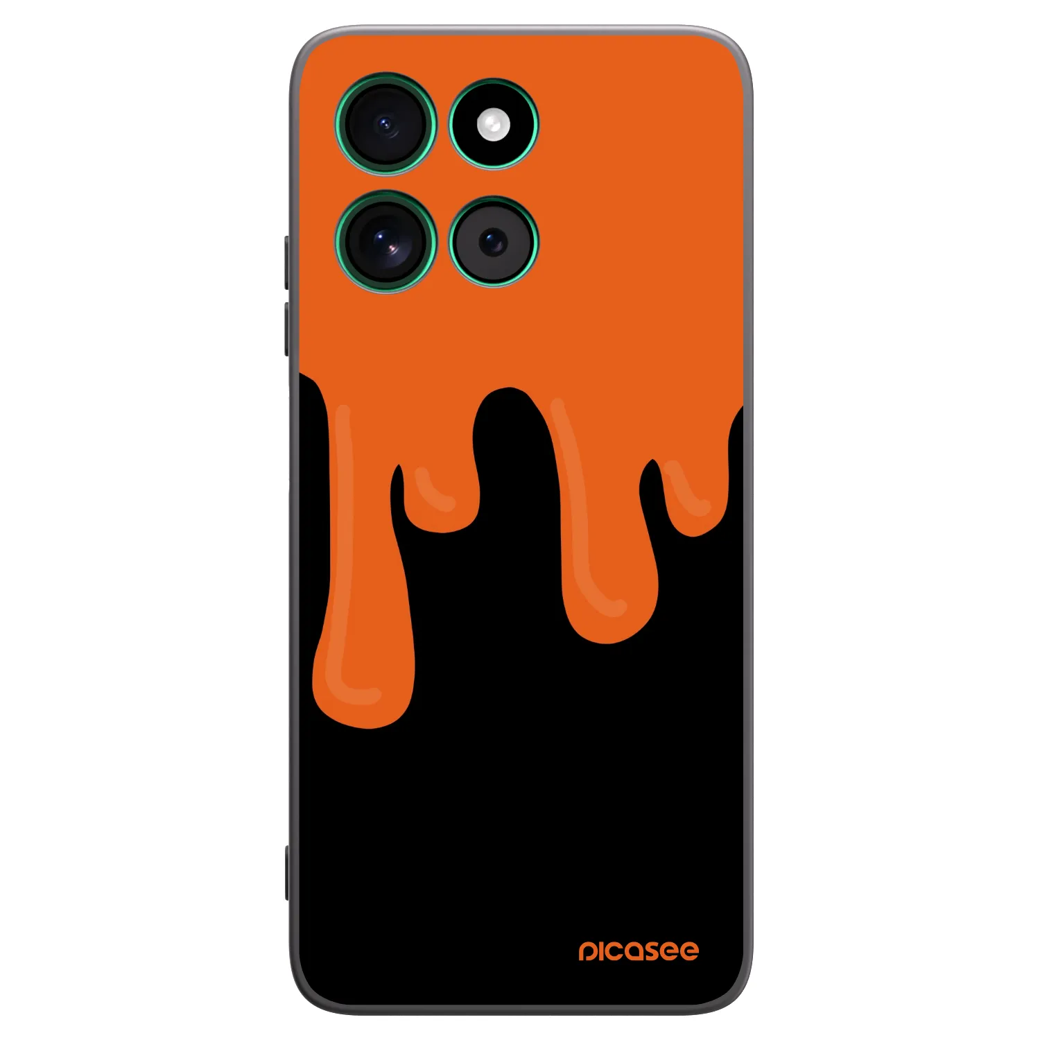 Picasee silikonový černý obal pro Motorola Moto G57 Power - Orange spooky