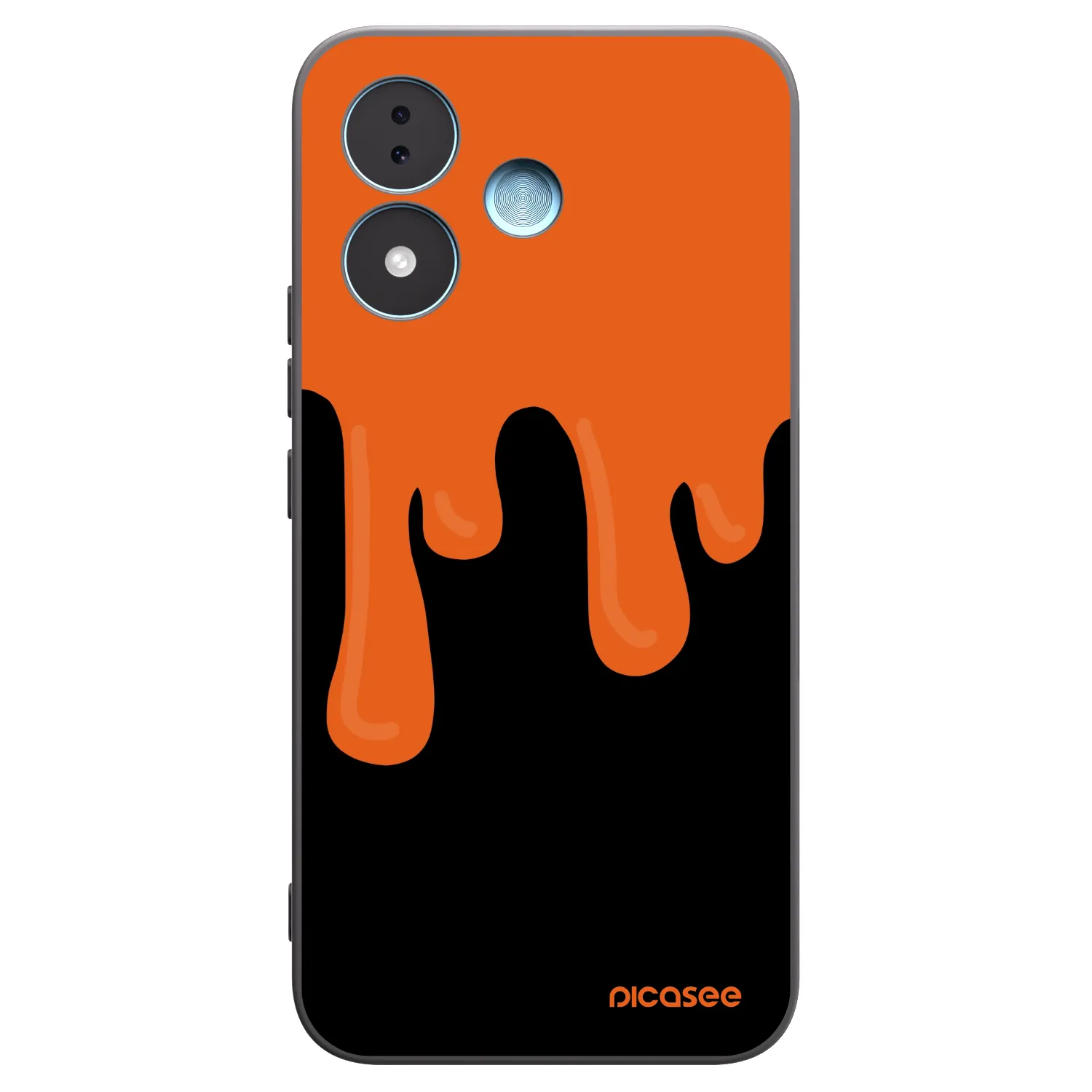 Picasee silikonový černý obal pro Xiaomi Redmi Note 17 5G - Orange spooky