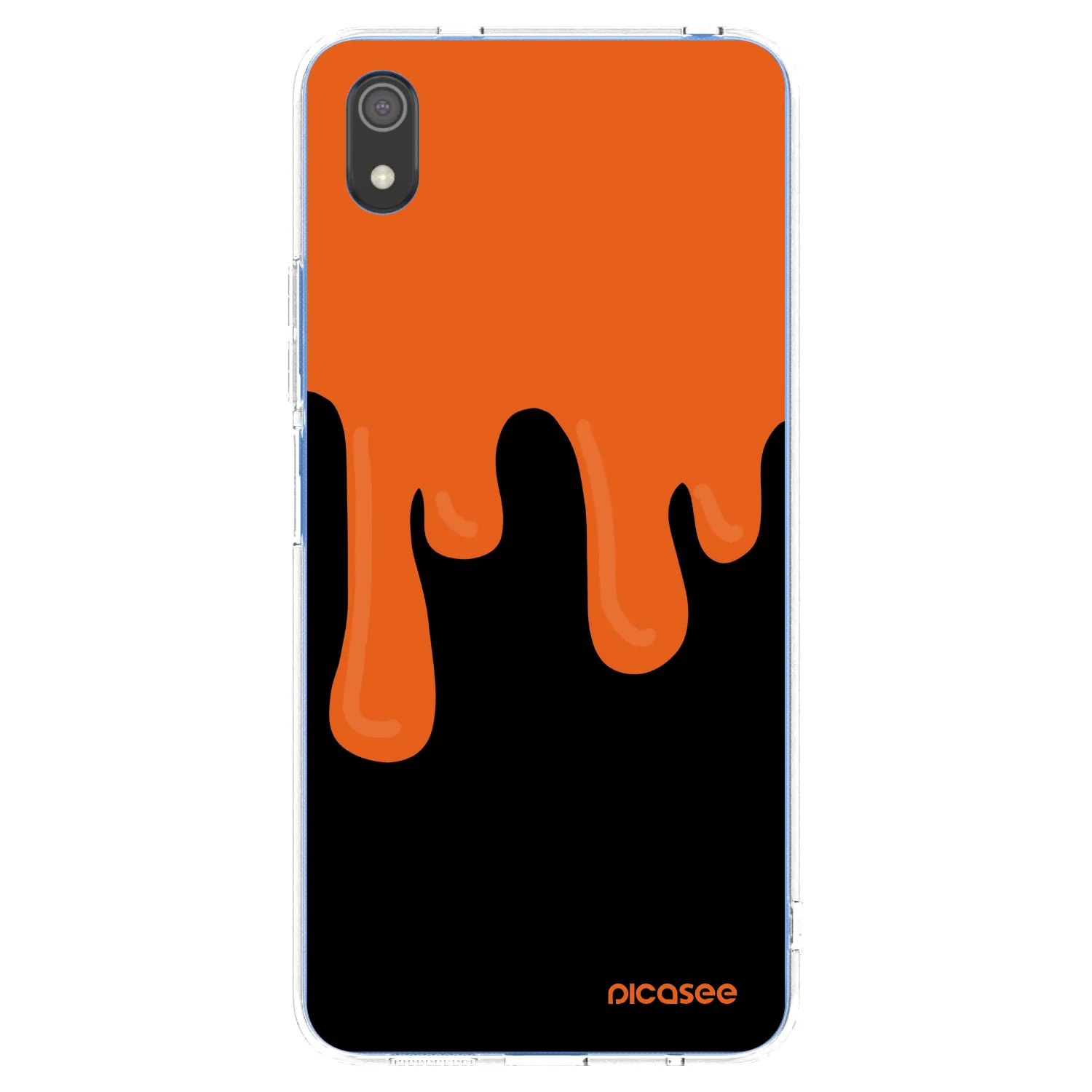 Picasee silikonový průhledný obal pro Xiaomi Redmi 7A - Orange spooky