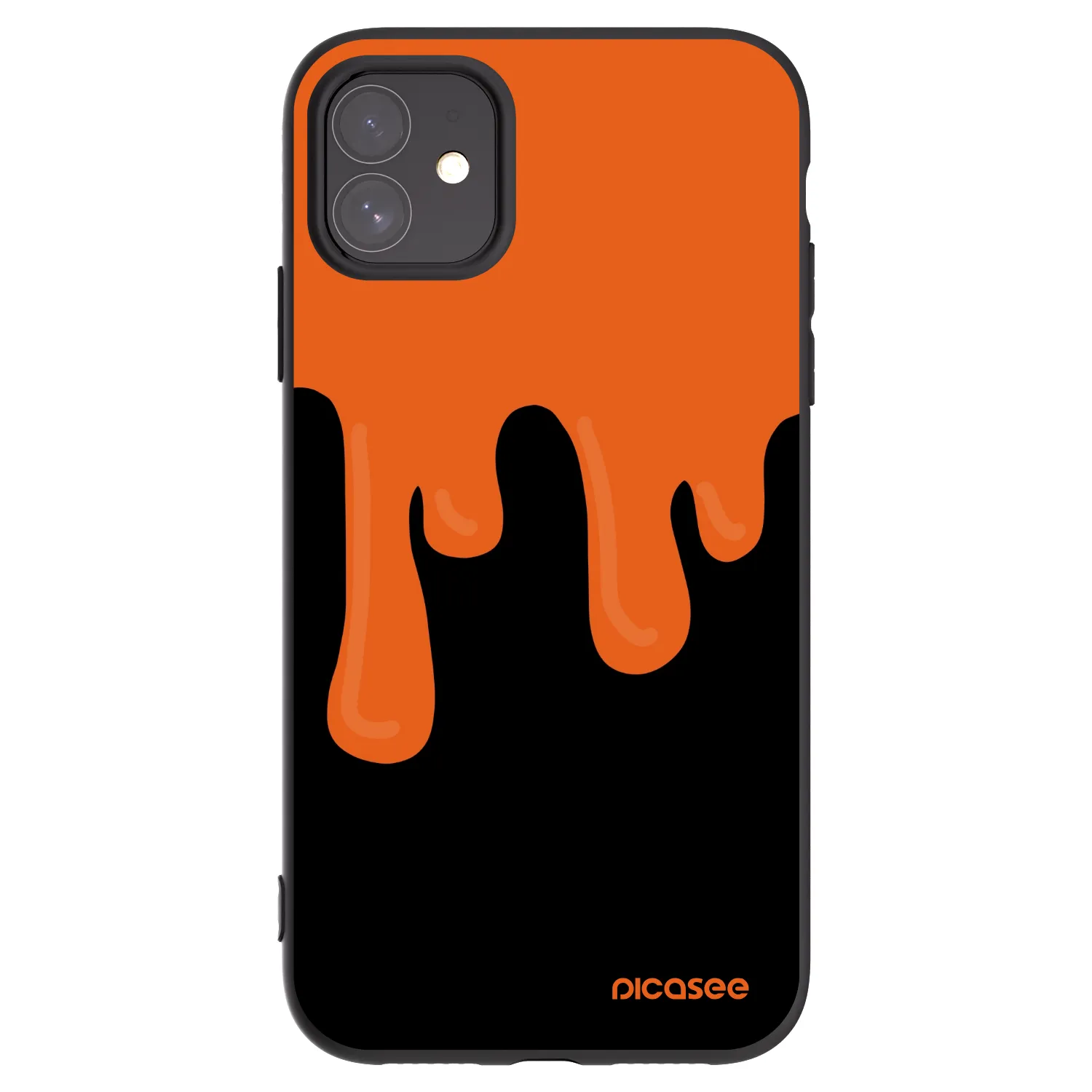 Picasee silikonový černý obal pro Apple iPhone 11 - Orange spooky