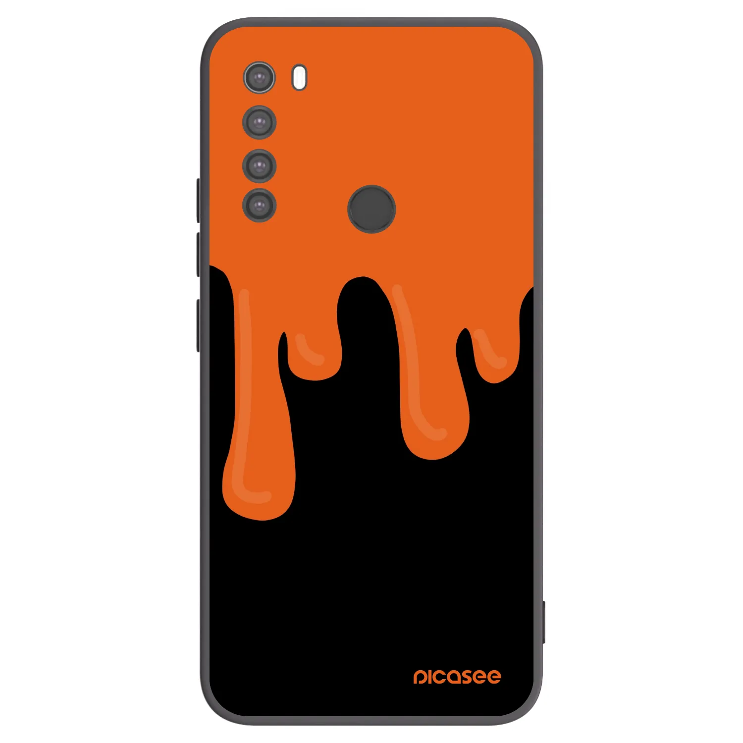 Picasee silikonový černý obal pro Xiaomi Redmi Note 8 - Orange spooky