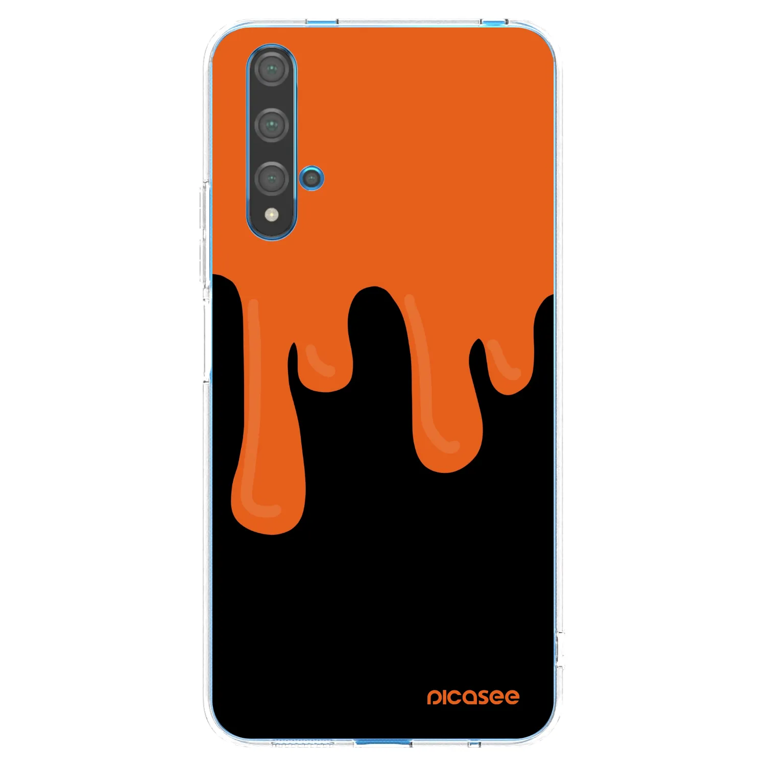 Picasee silikonový průhledný obal pro Huawei Nova 5T - Orange spooky