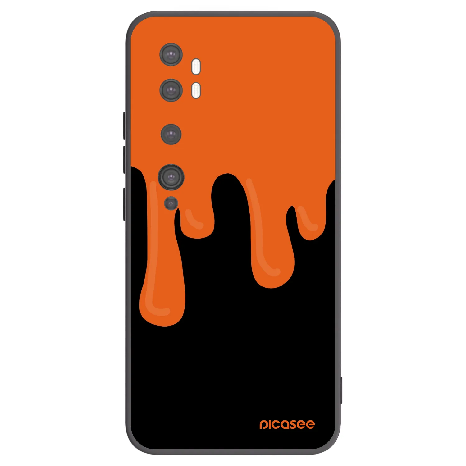 Picasee silikonový černý obal pro Xiaomi Mi Note 10 (Pro) - Orange spooky
