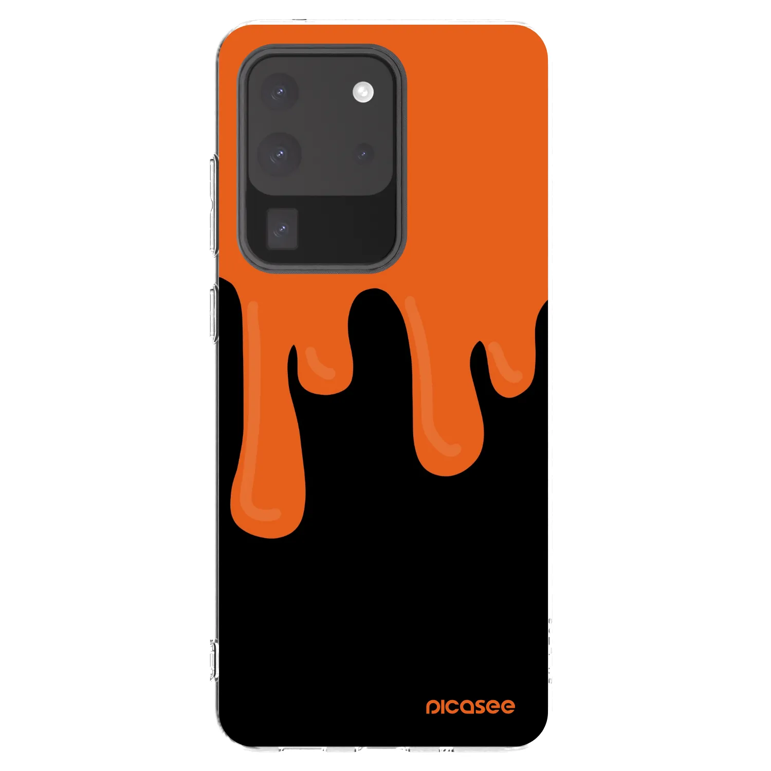 Picasee silikonový průhledný obal pro Samsung Galaxy S20 Ultra 5G G988F - Orange spooky