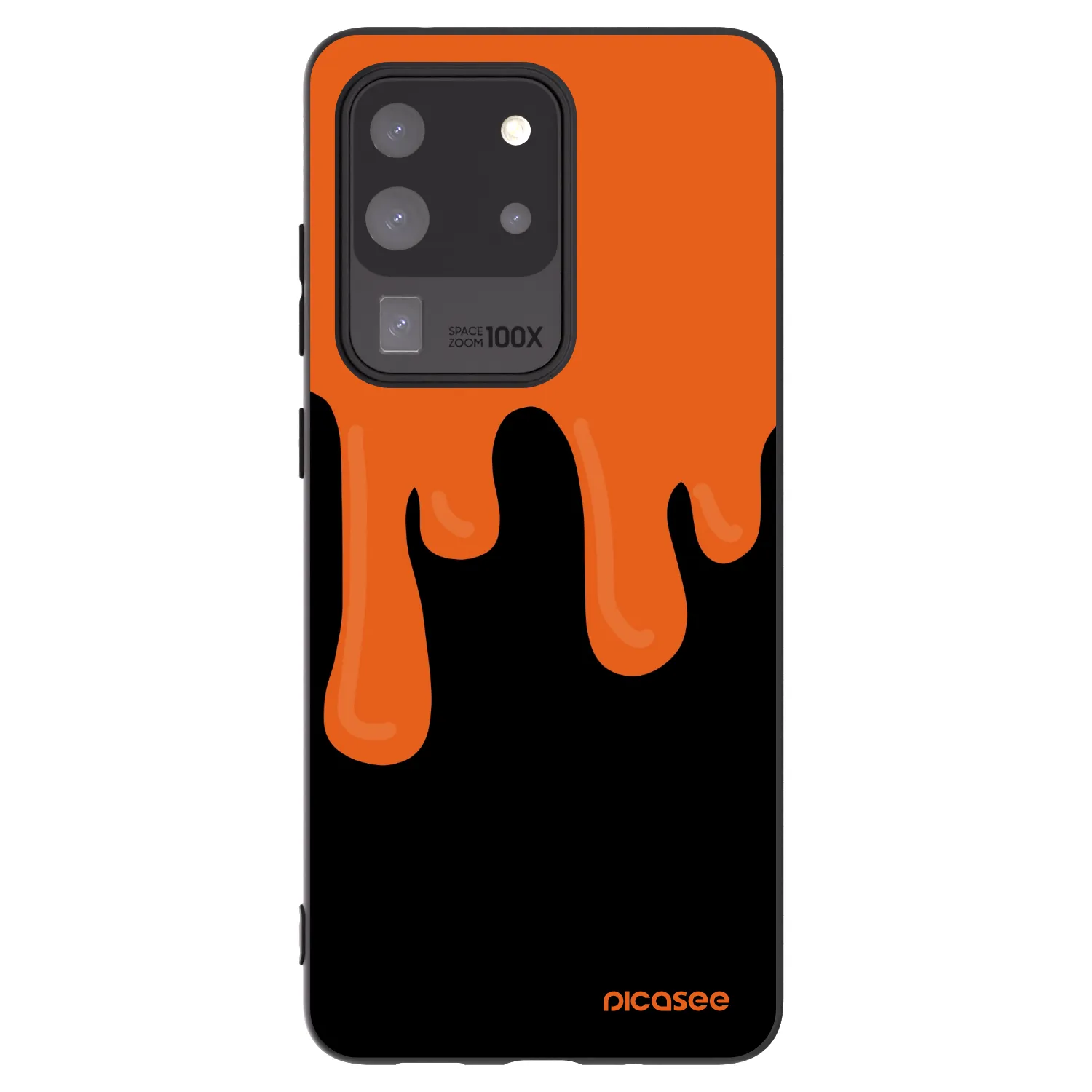 Picasee silikonový černý obal pro Samsung Galaxy S20 Ultra 5G G988F - Orange spooky