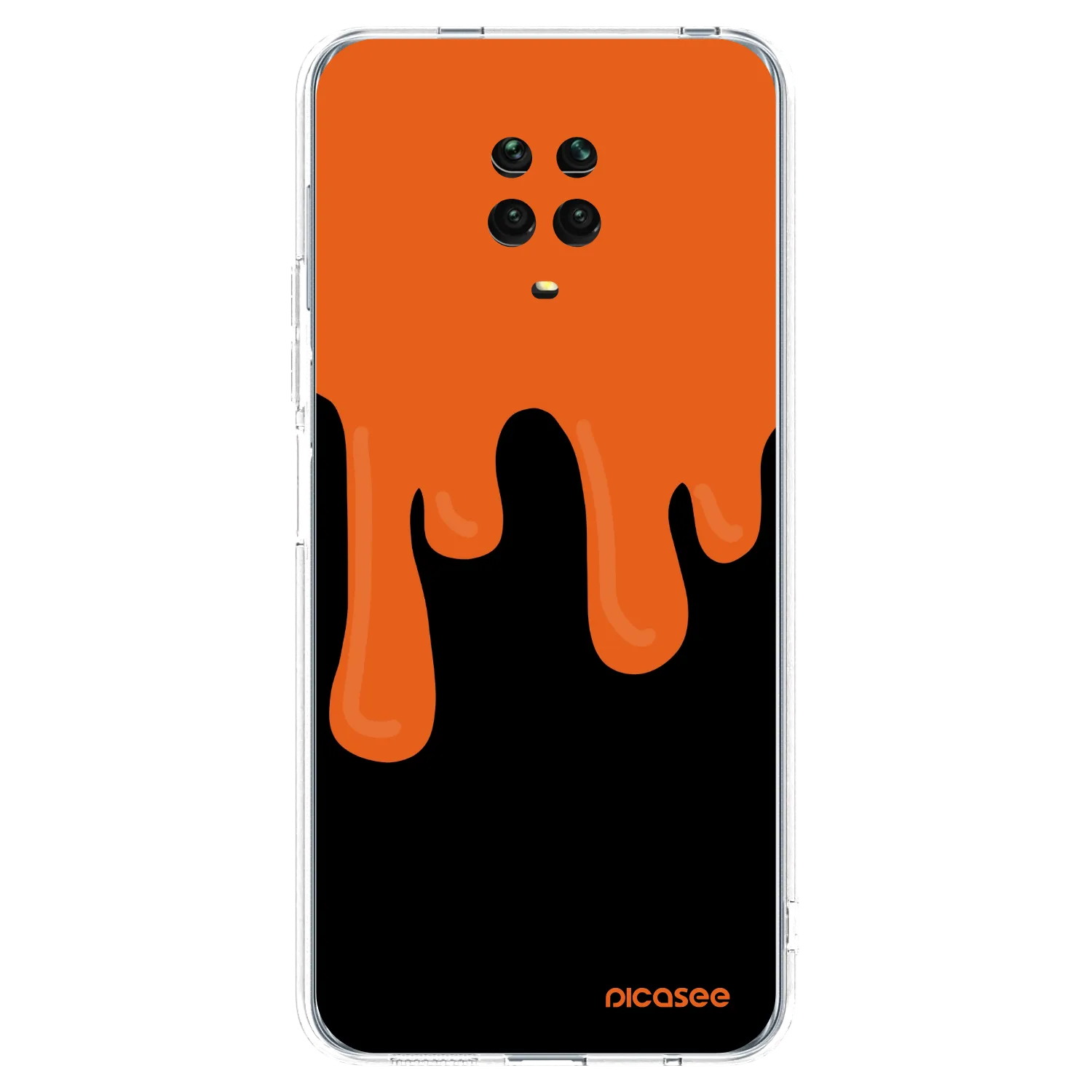 Picasee silikonový průhledný obal pro Xiaomi Redmi Note 9S - Orange spooky