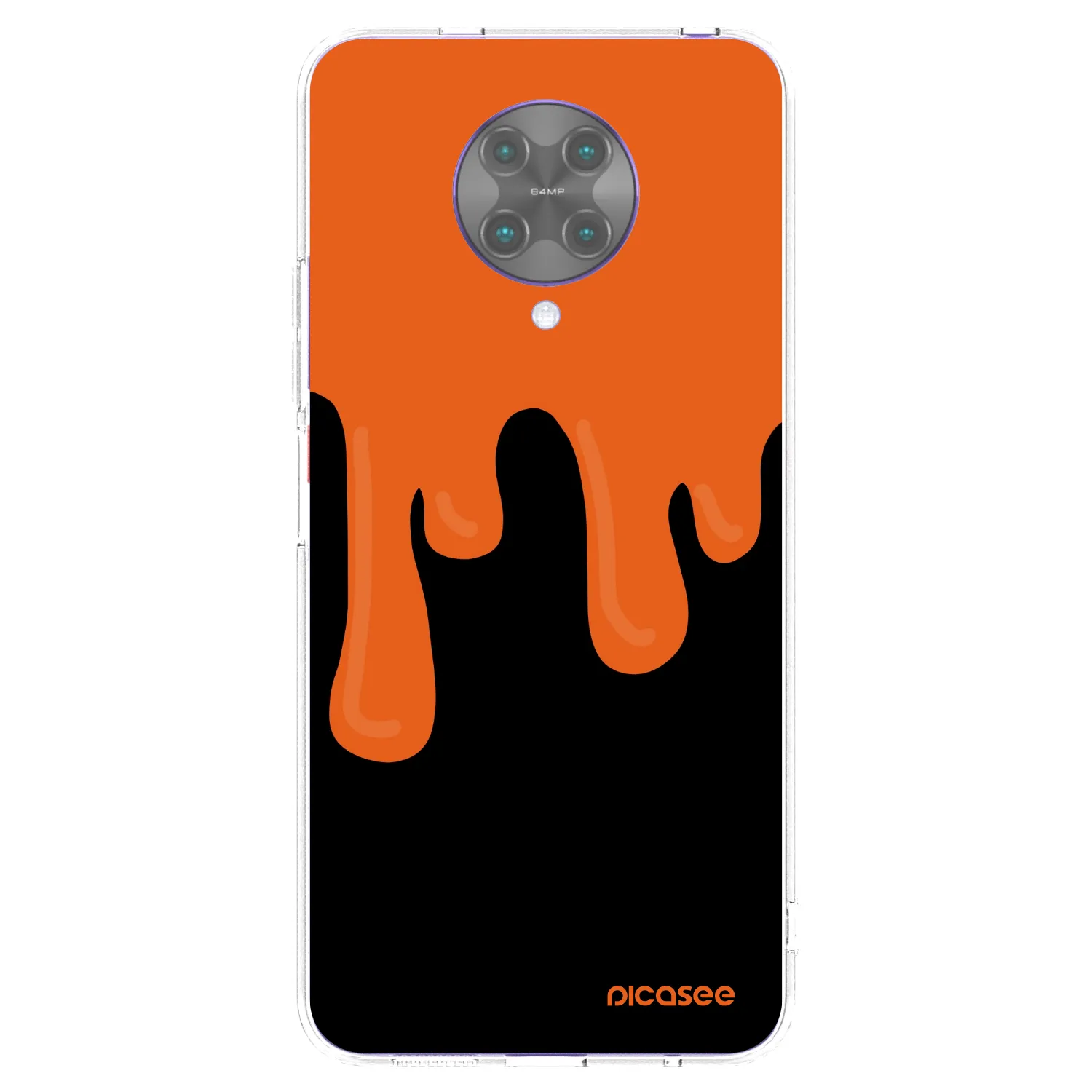 Picasee silikonový průhledný obal pro Xiaomi Poco F2 Pro - Orange spooky