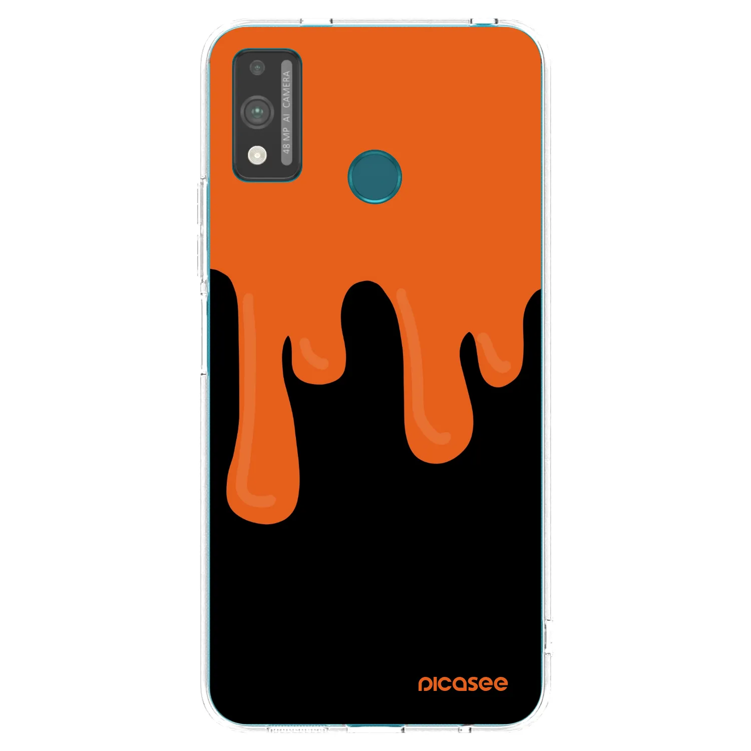Picasee silikonový průhledný obal pro Honor 9X Lite - Orange spooky